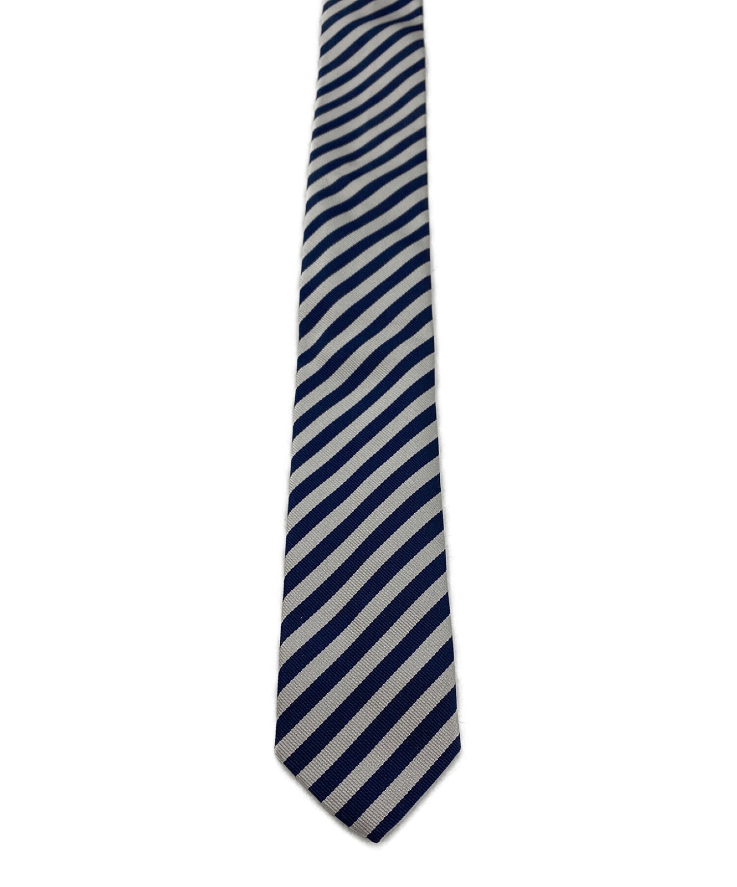 中古・古着通販】PRADA (プラダ) シルクネクタイ ネイビー×グレー