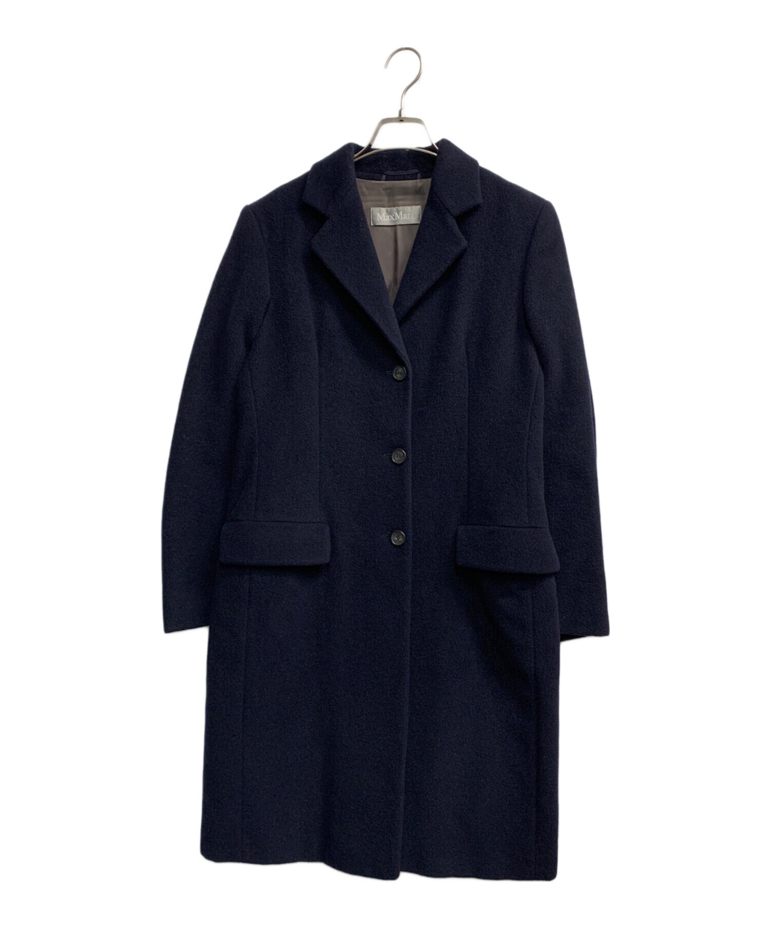 中古・古着通販】MaxMara (マックスマーラ) ウールコート ネイビー