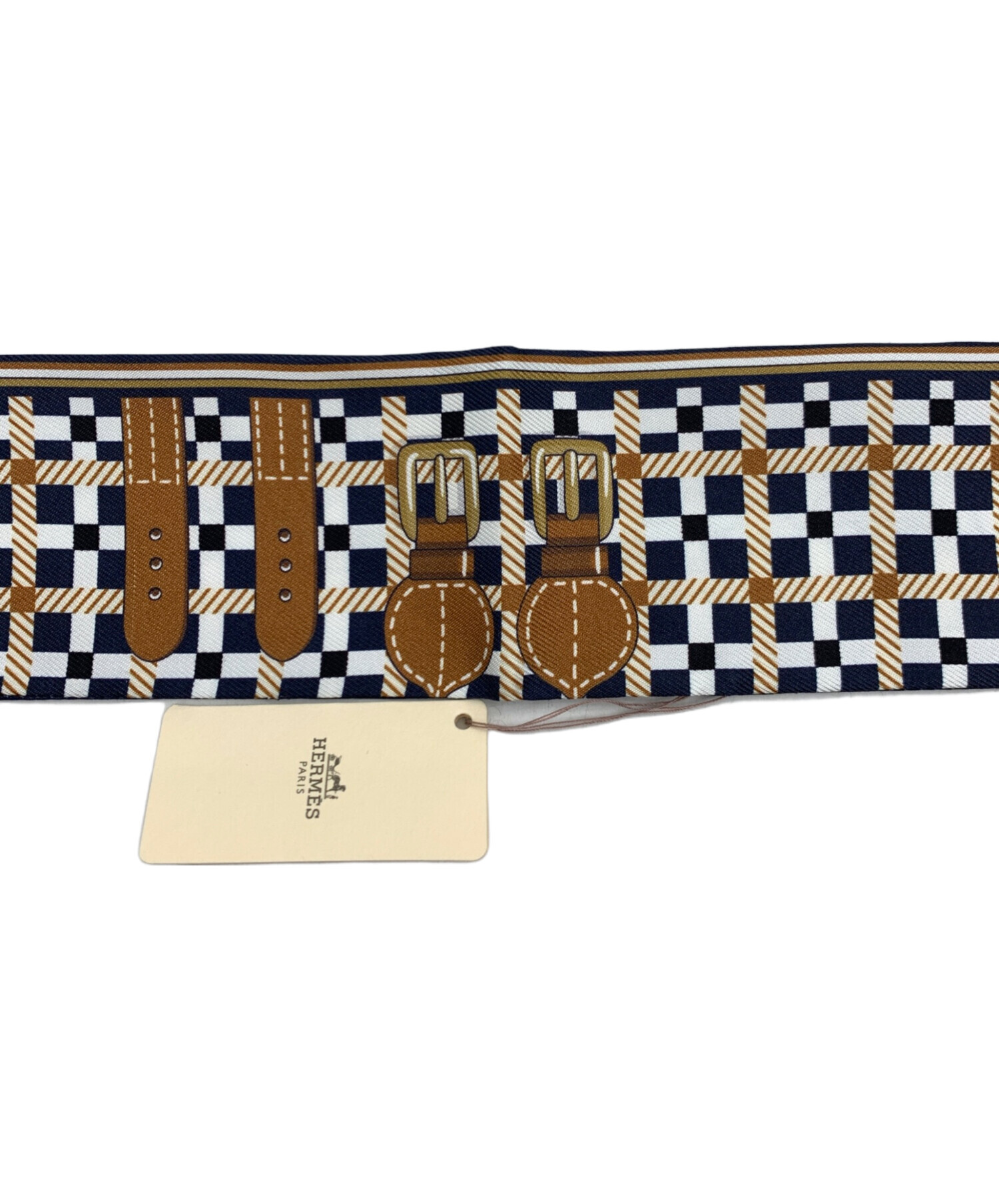 中古・古着通販】HERMES (エルメス) ツイリー 馬車の変遷 ネイビー