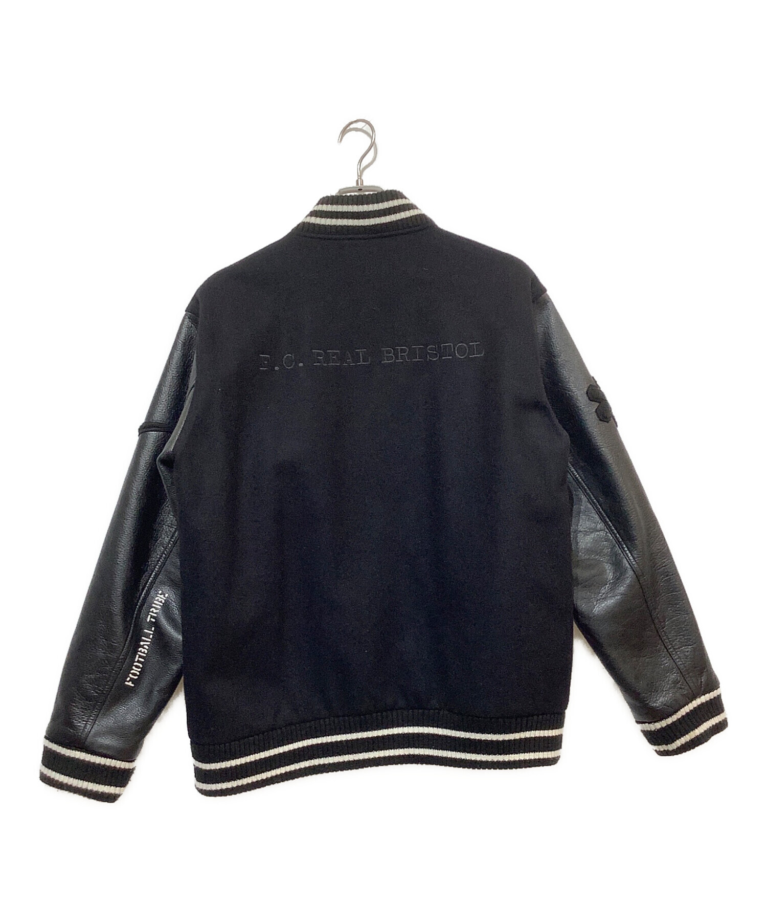 中古・古着通販】NIKE (ナイキ) 袖レザー切替スタジャン ブラック