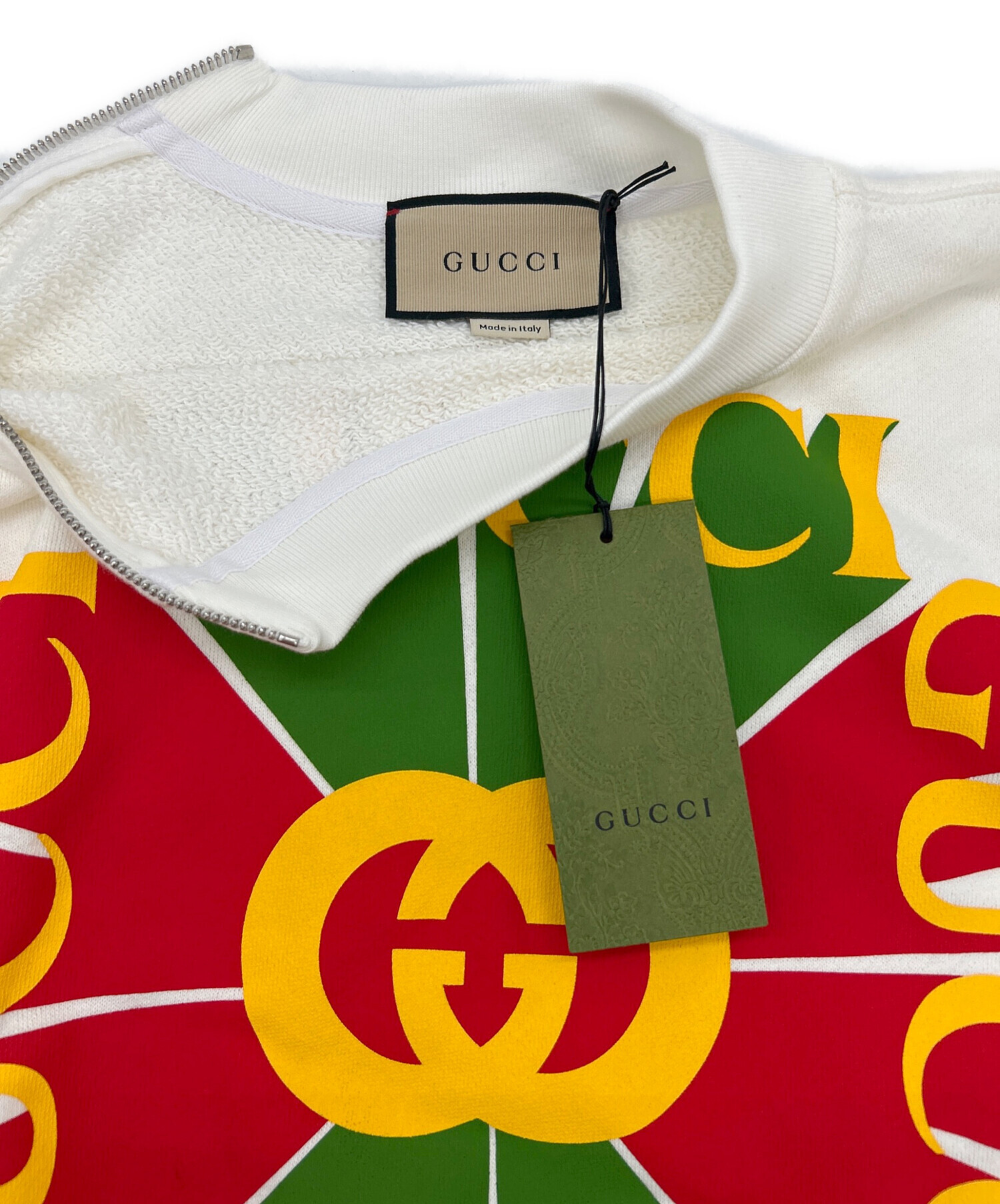 中古・古着通販】GUCCI (グッチ) スウェット ホワイト サイズ:SIZE S