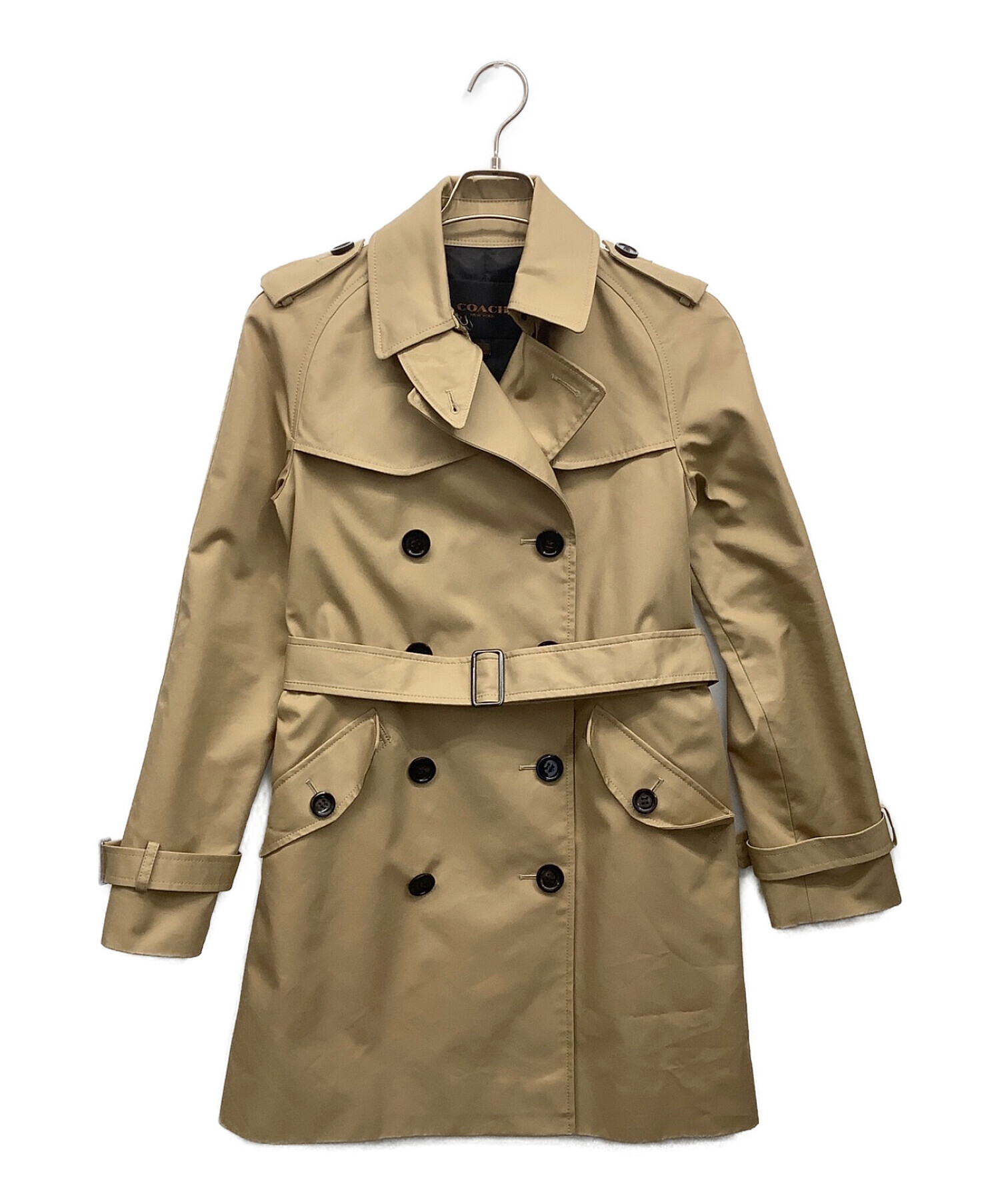 中古・古着通販】COACH (コーチ) トレンチコート ベージュ サイズ:XS
