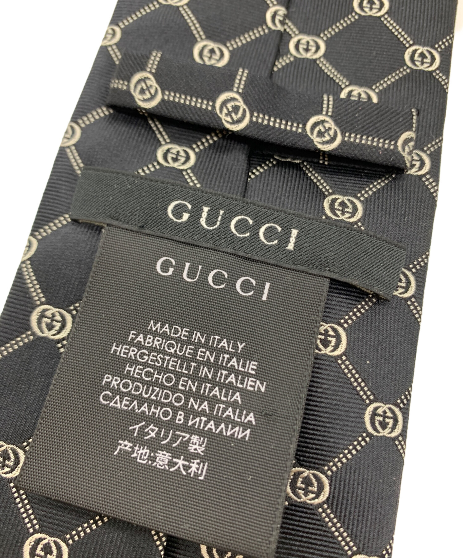 中古・古着通販】GUCCI (グッチ) GUCCI ネクタイ ブラック サイズ:8