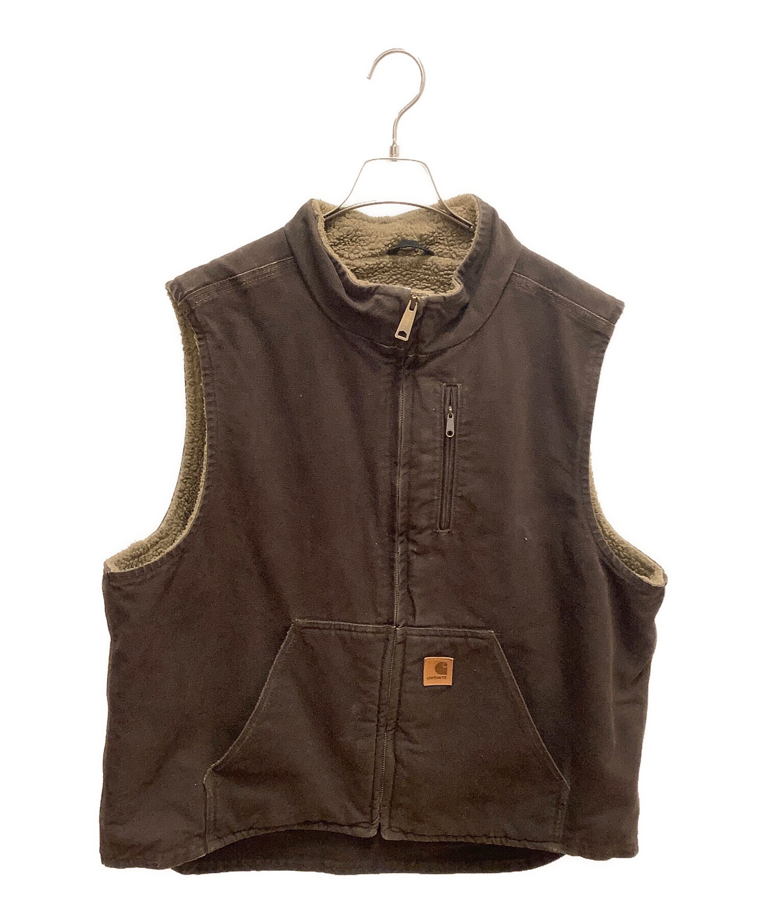 中古・古着通販】CarHartt (カーハート) ボアダックベスト ブラウン