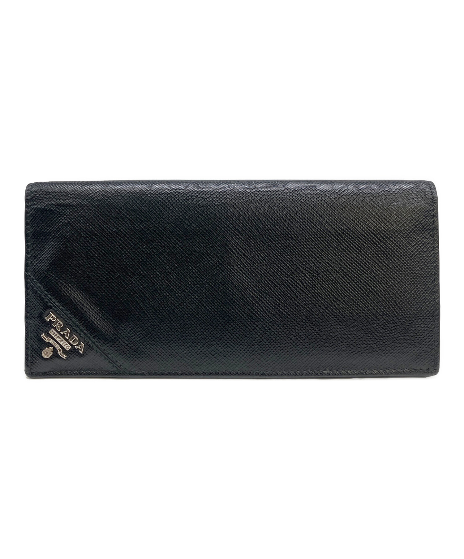 中古・古着通販】PRADA (プラダ) 長財布 サフィアーノ ブラック