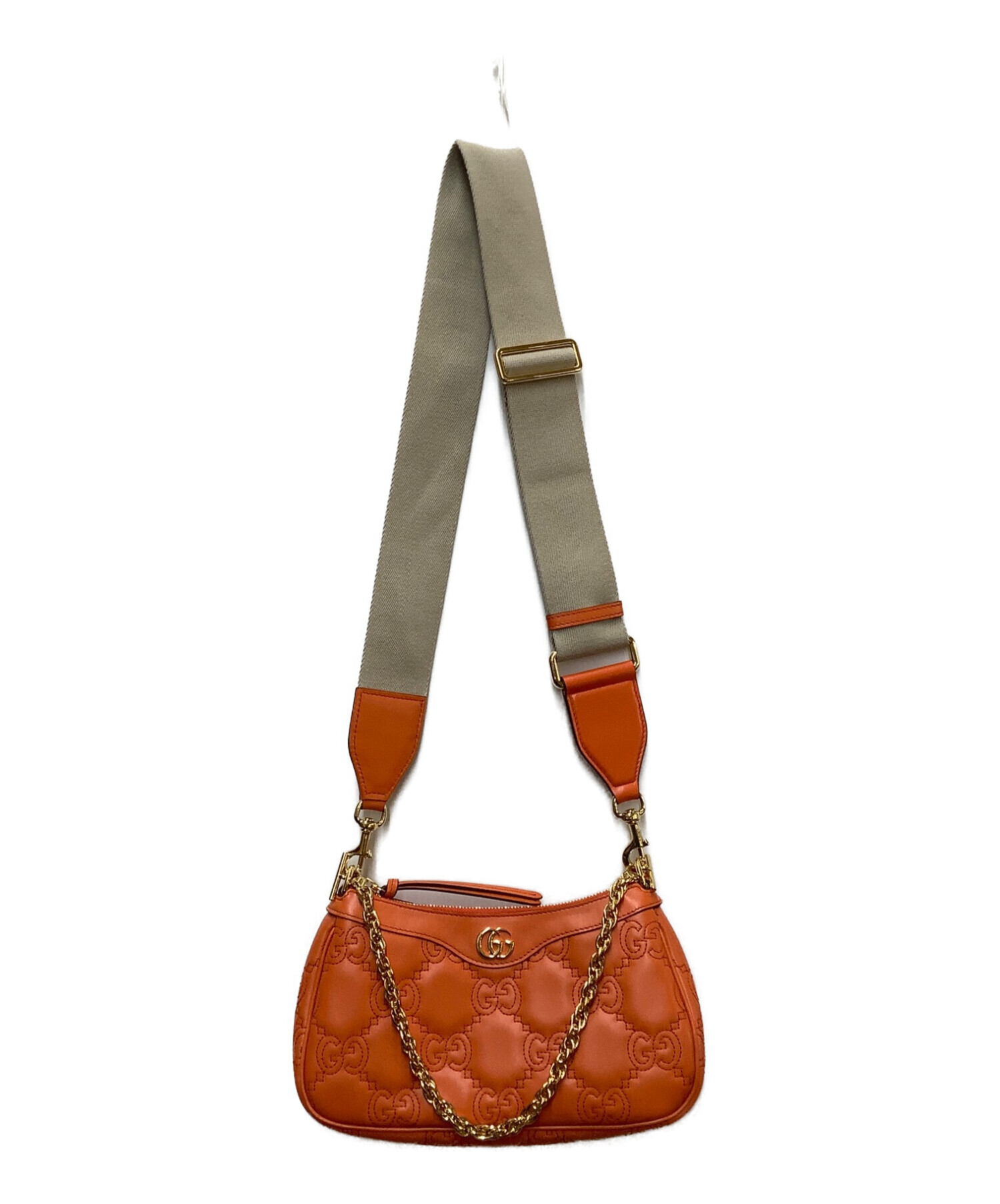 中古・古着通販】GUCCI (グッチ) 2WAYハンドバッグ オレンジ｜ブランド