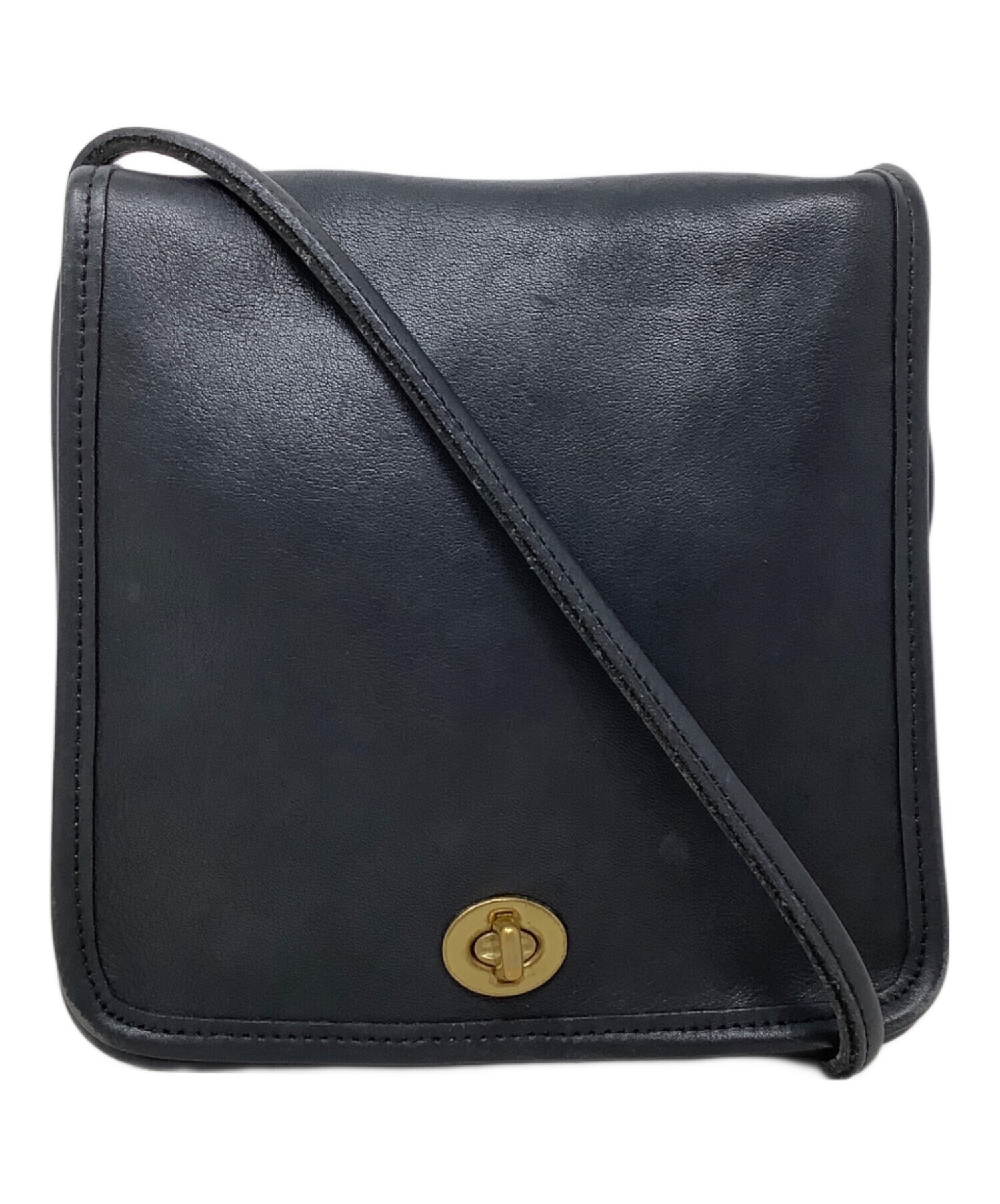 中古・古着通販】COACH (コーチ) ターンロック レザーショルダーバッグ