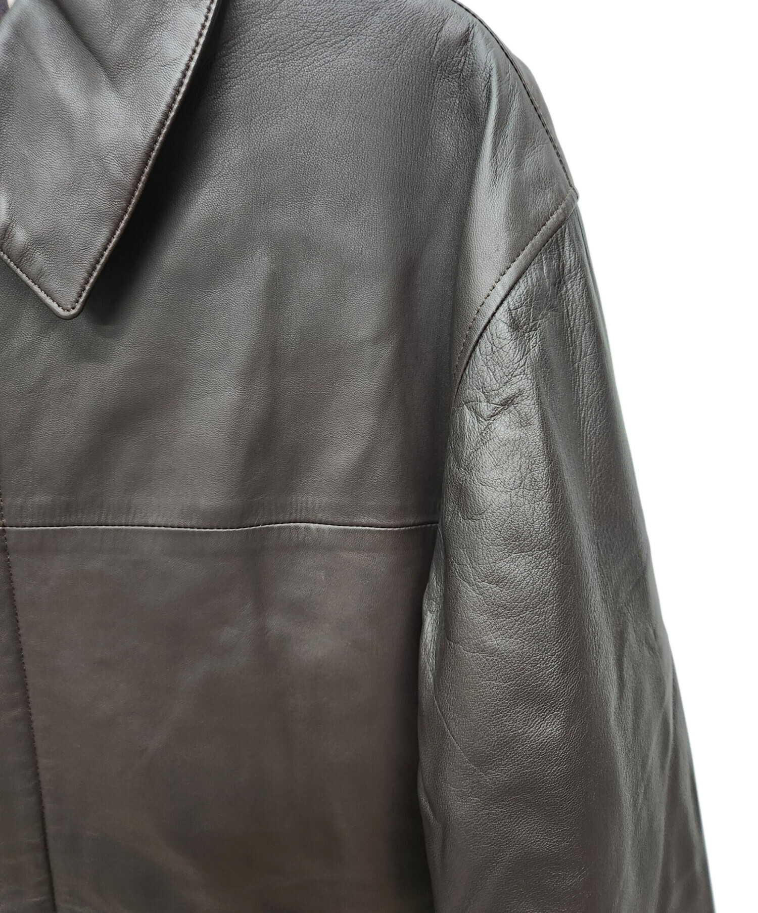 中古・古着通販】Aquascutum (アクアスキュータム) レザーコート
