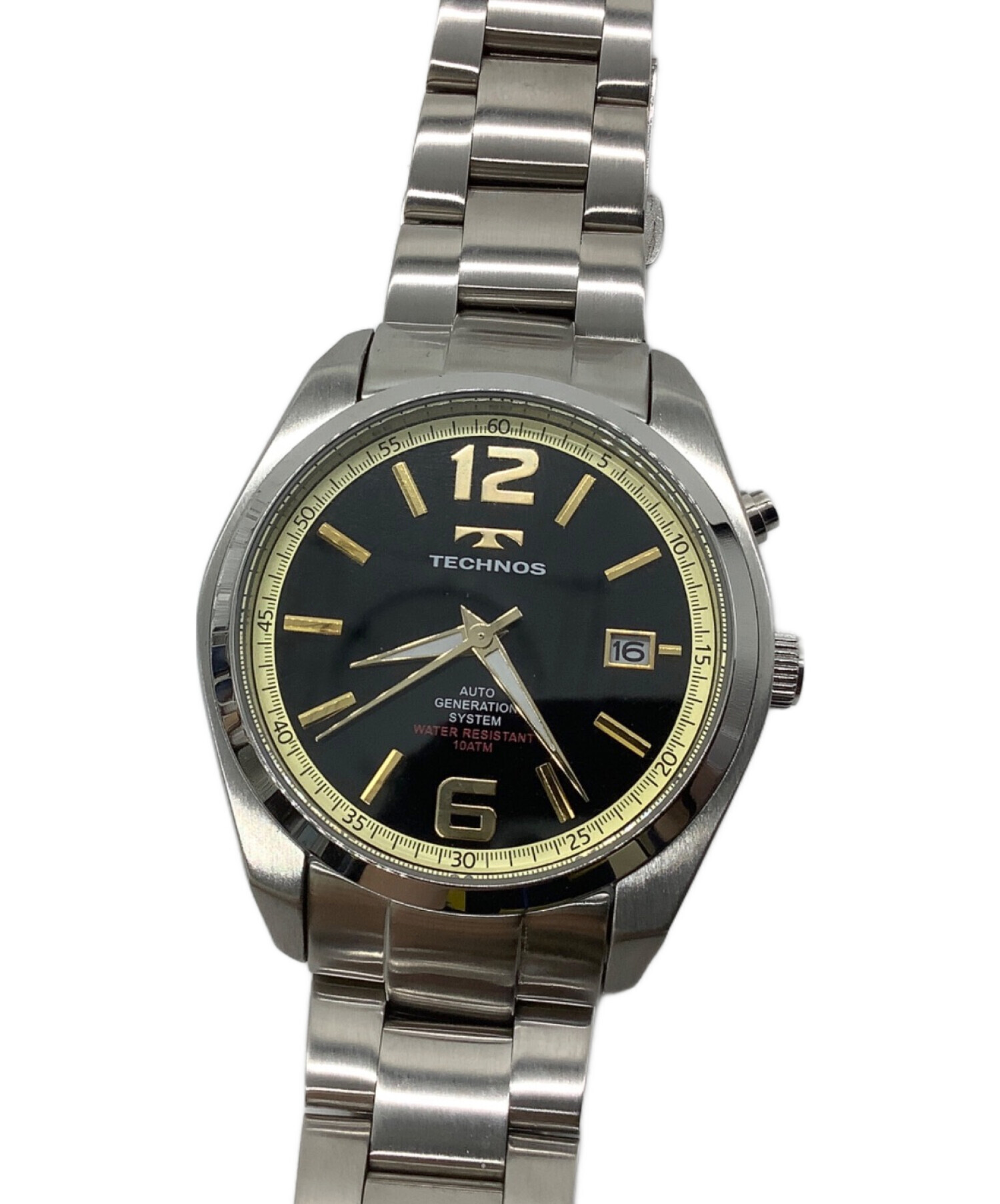 中古・古着通販】TECHNOS (テクノス) 腕時計 ブラック｜ブランド・古着