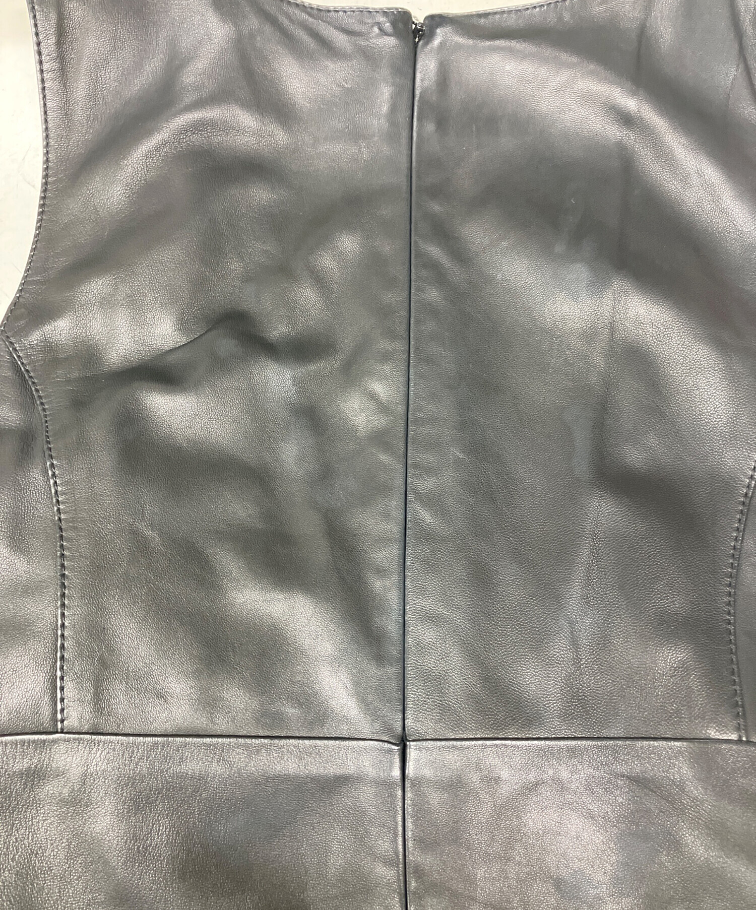 中古・古着通販】LOEWE (ロエベ) レザーワンピース ブラック サイズ:38
