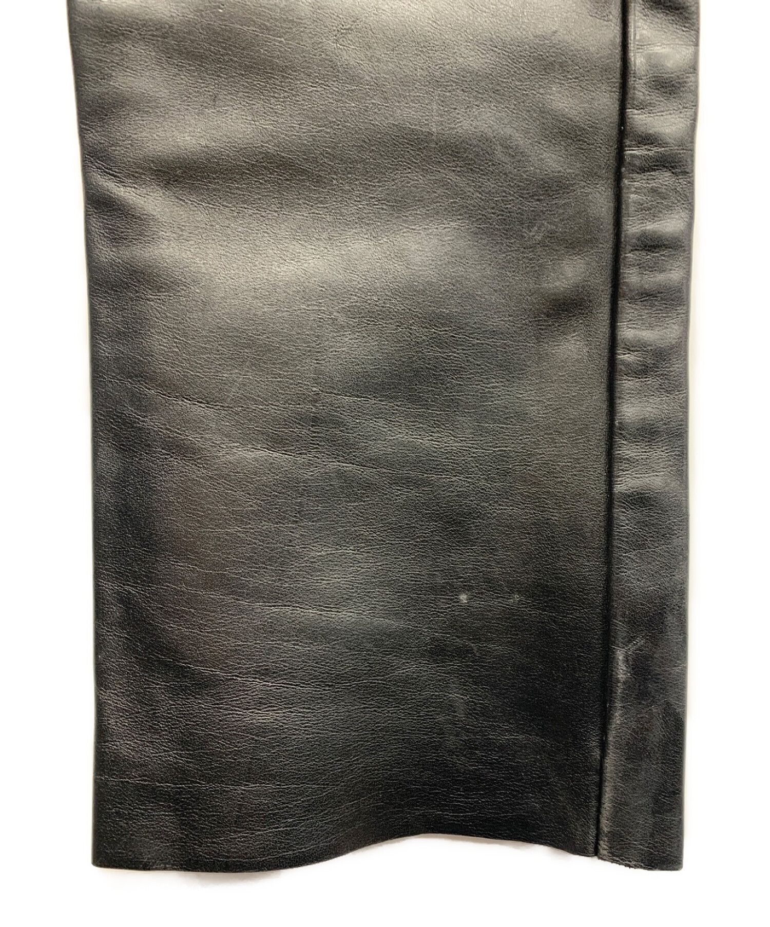 中古・古着通販】VANSON (バンソン) レザーパンツ ブラック サイズ:29