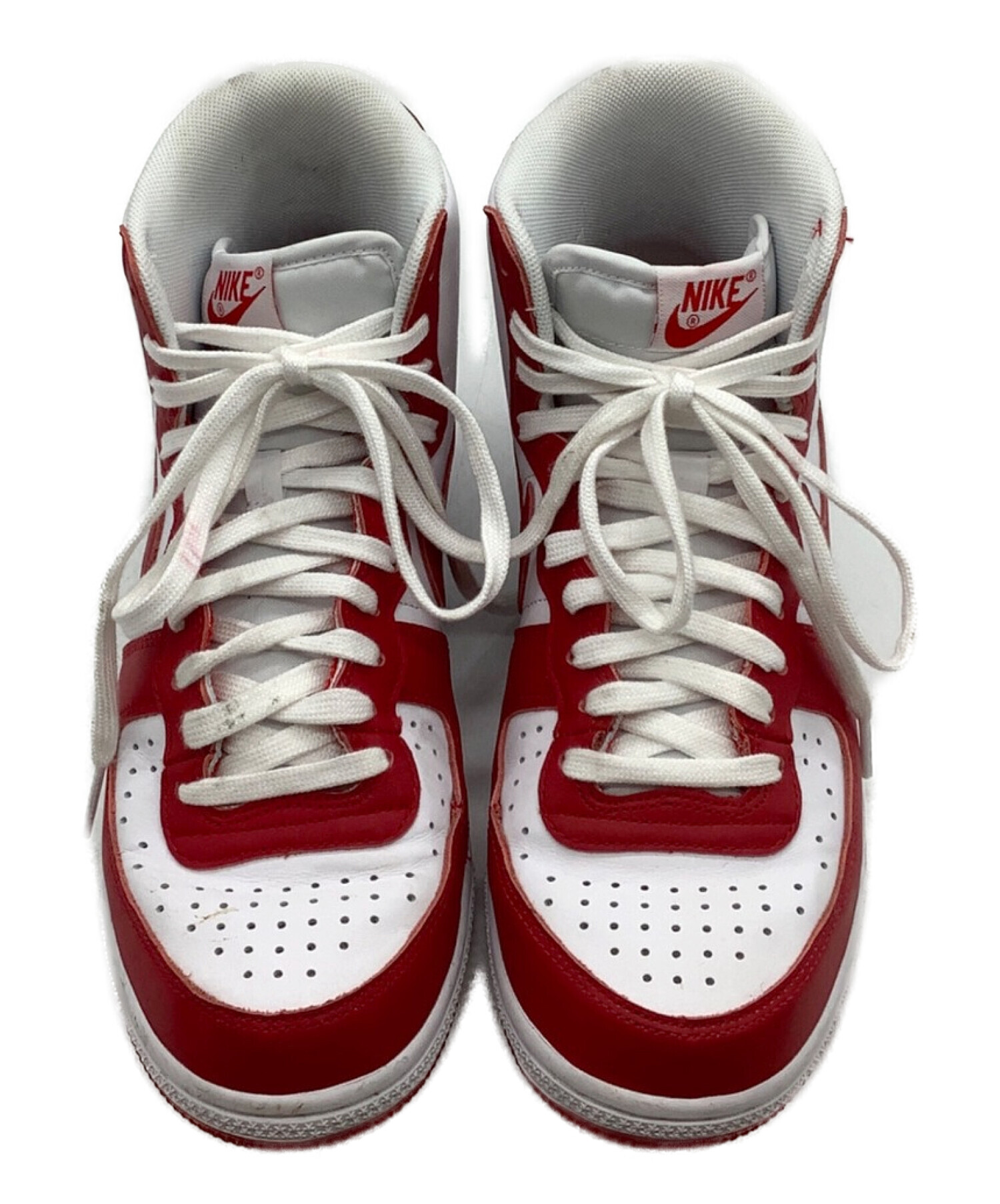 中古・古着通販】NIKE (ナイキ) ハイカットスニーカー ホワイト×レッド