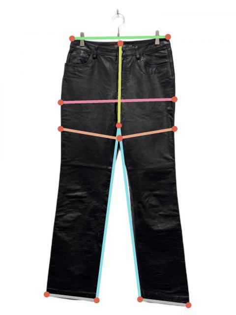 中古・古着通販】GAP (ギャップ) BOOT CUT レザーパンツ ブラック