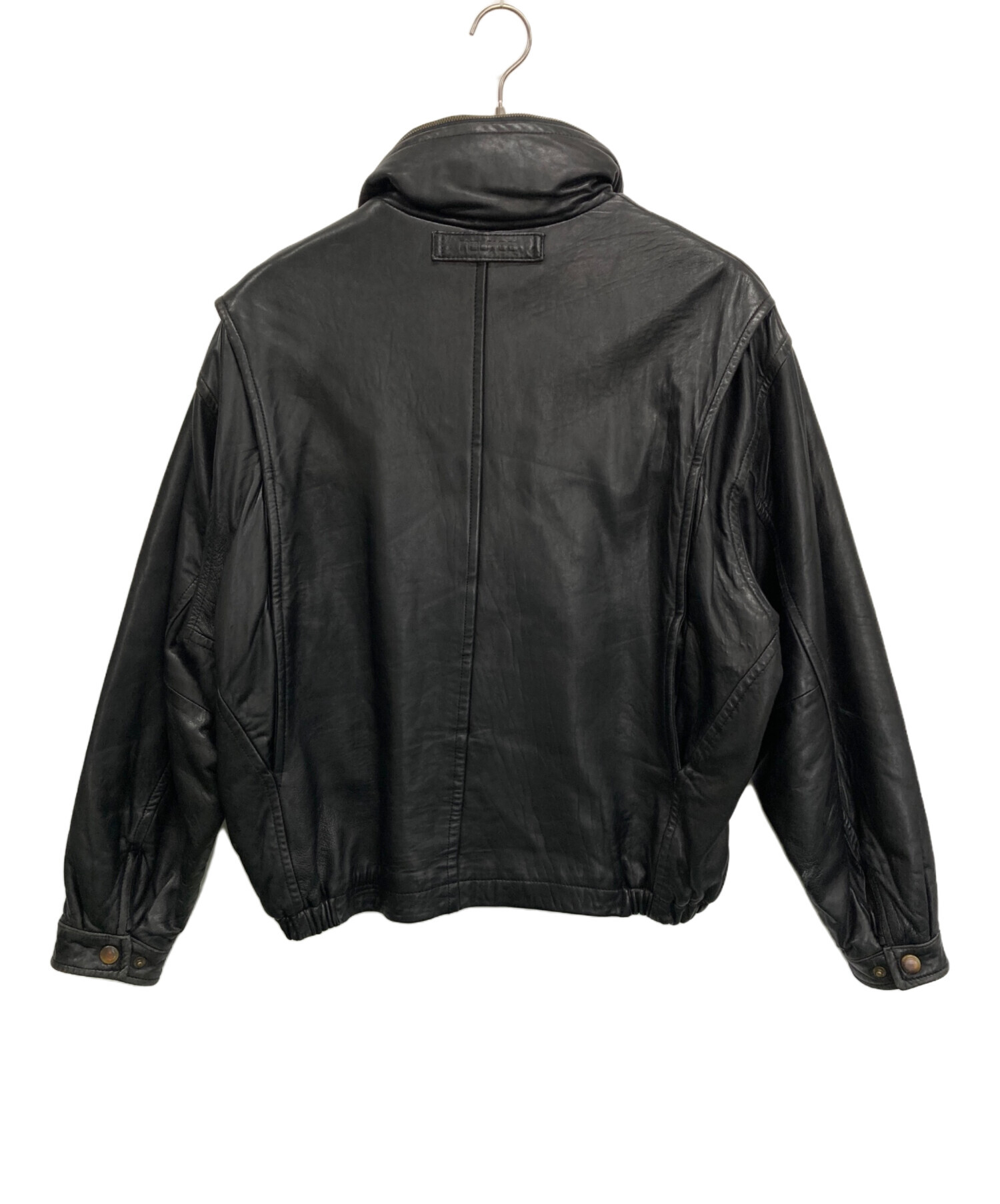 中古・古着通販】NAUTICA (ノーティカ) レザージャケット ブラック