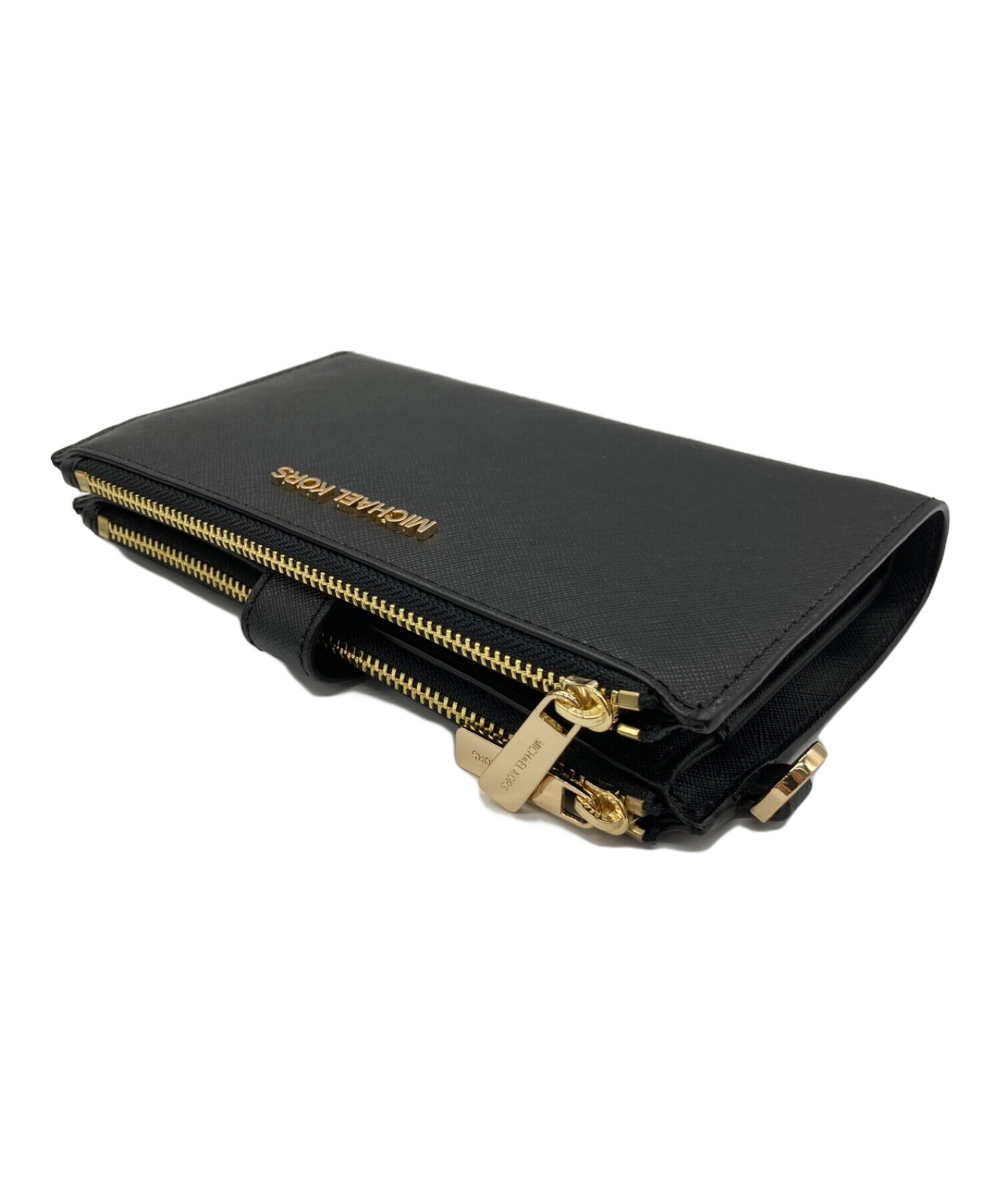 中古・古着通販】MICHAEL KORS (マイケルコース) 2つ折り財布 ブラック