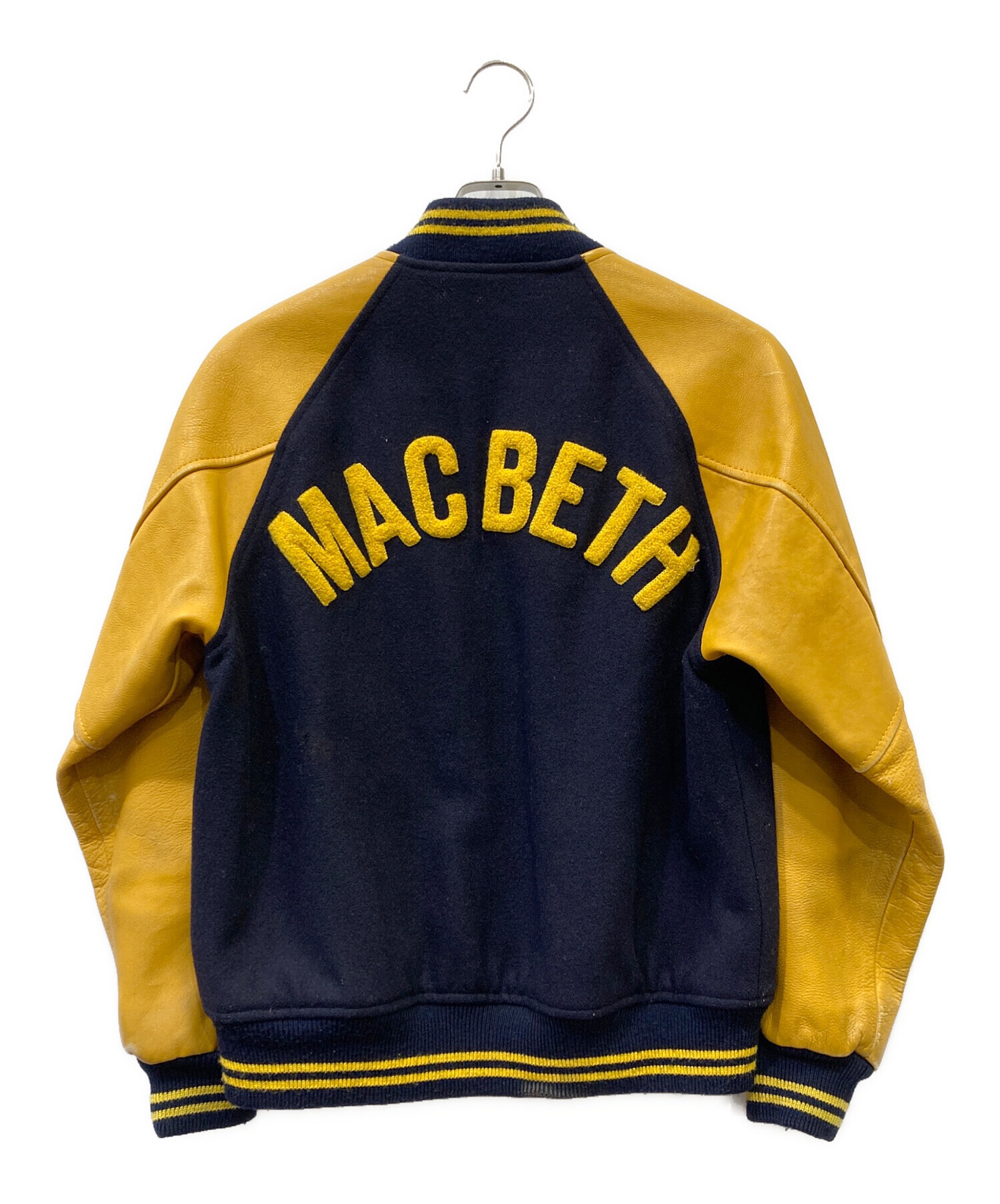 中古・古着通販】MACBETH (マクベス) スタジャン イエロー×ネイビー