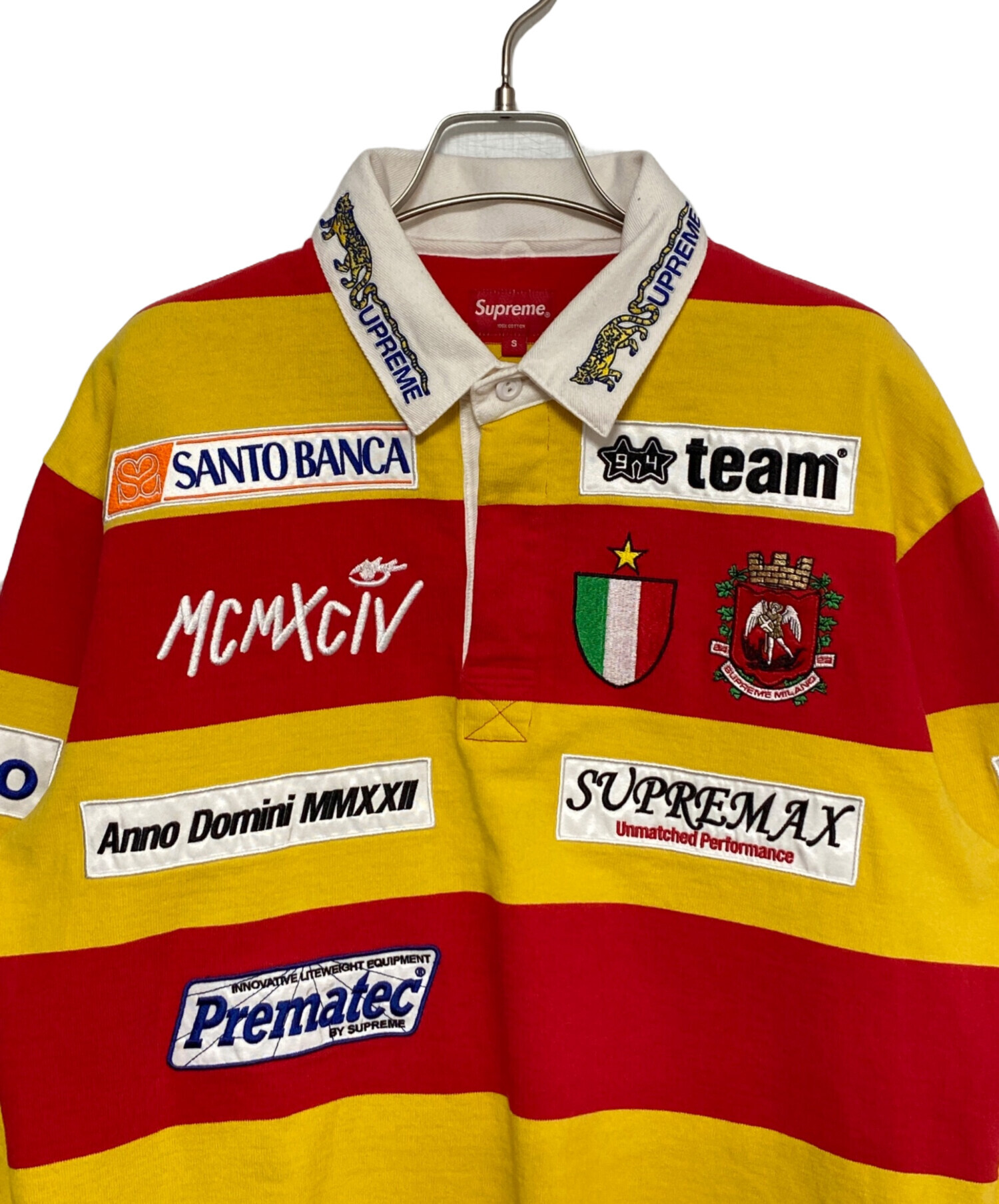 中古・古着通販】SUPREME (シュプリーム) Stripe Rugby レッド