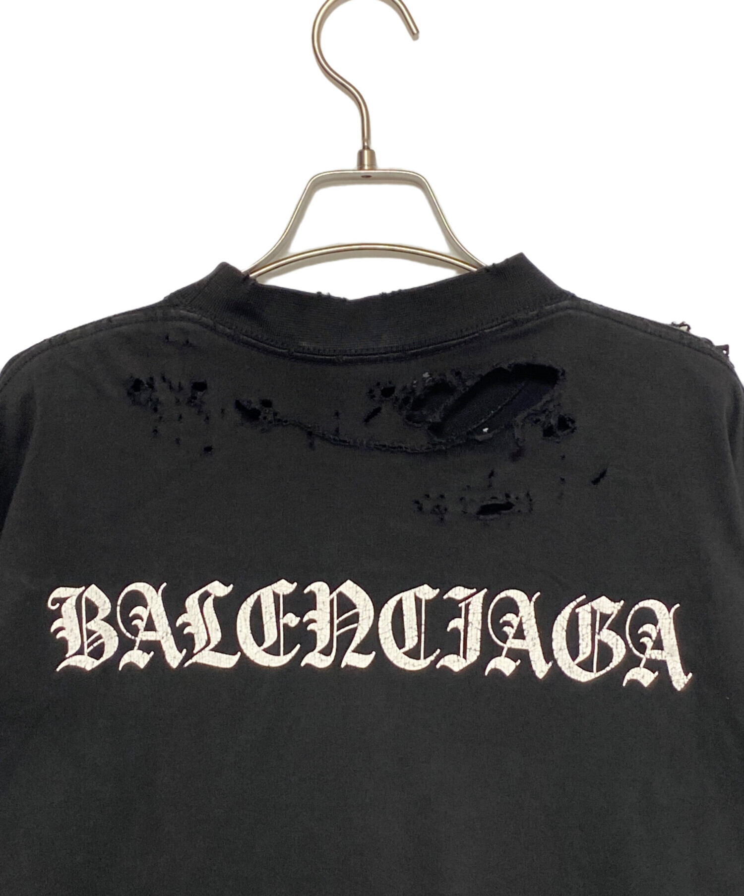 中古・古着通販】BALENCIAGA (バレンシアガ) ダメージ加工Tシャツ