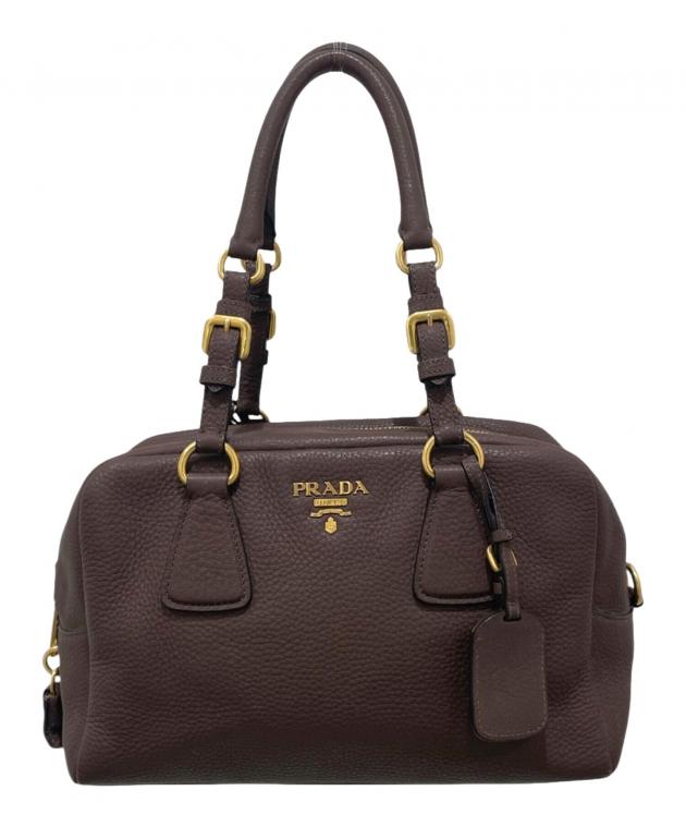 中古・古着通販】PRADA (プラダ) ミニボストンバッグ ブラウン