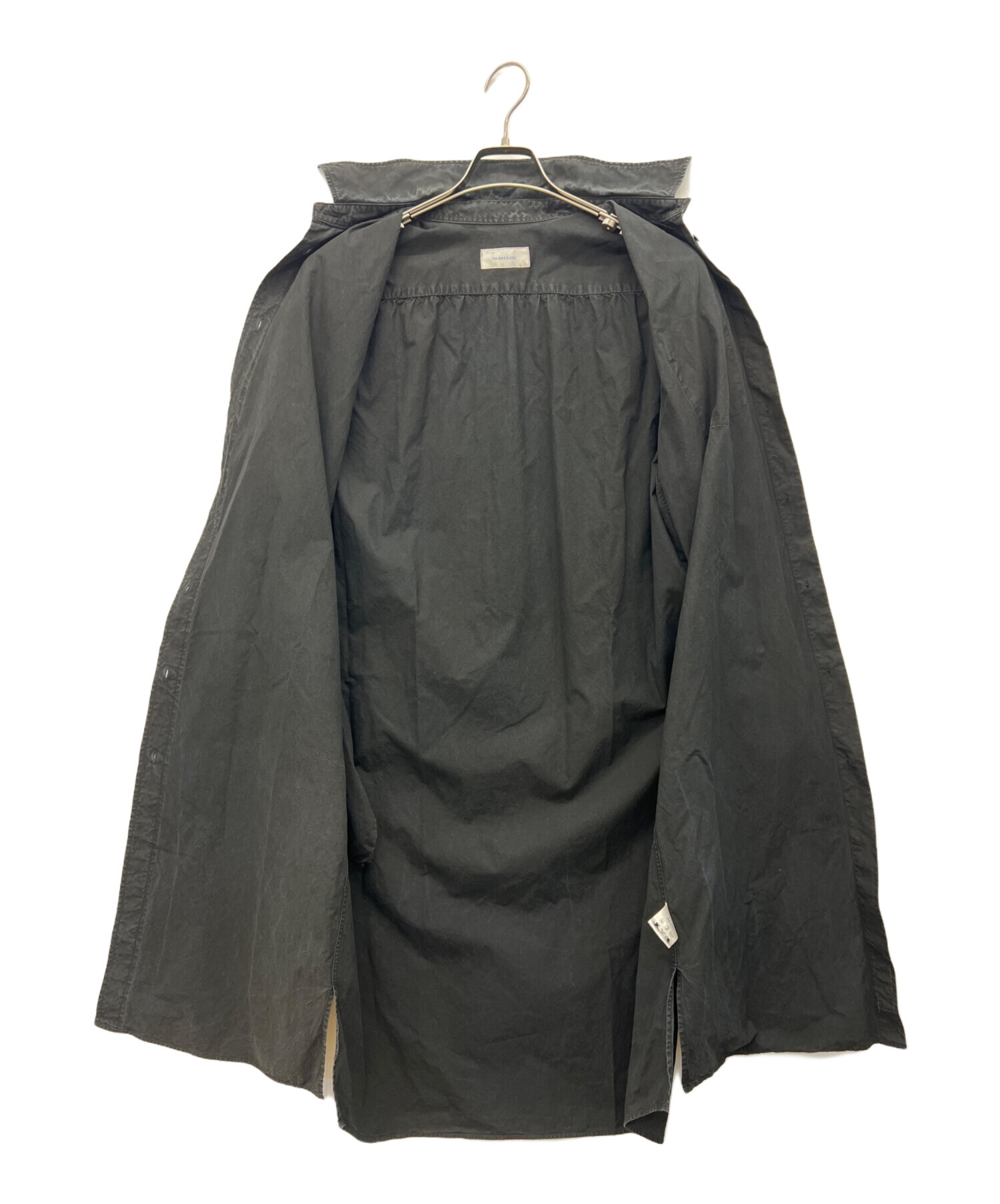 中古・古着通販】SH (エスエイチ) シャツワンピース ブラック サイズ:M