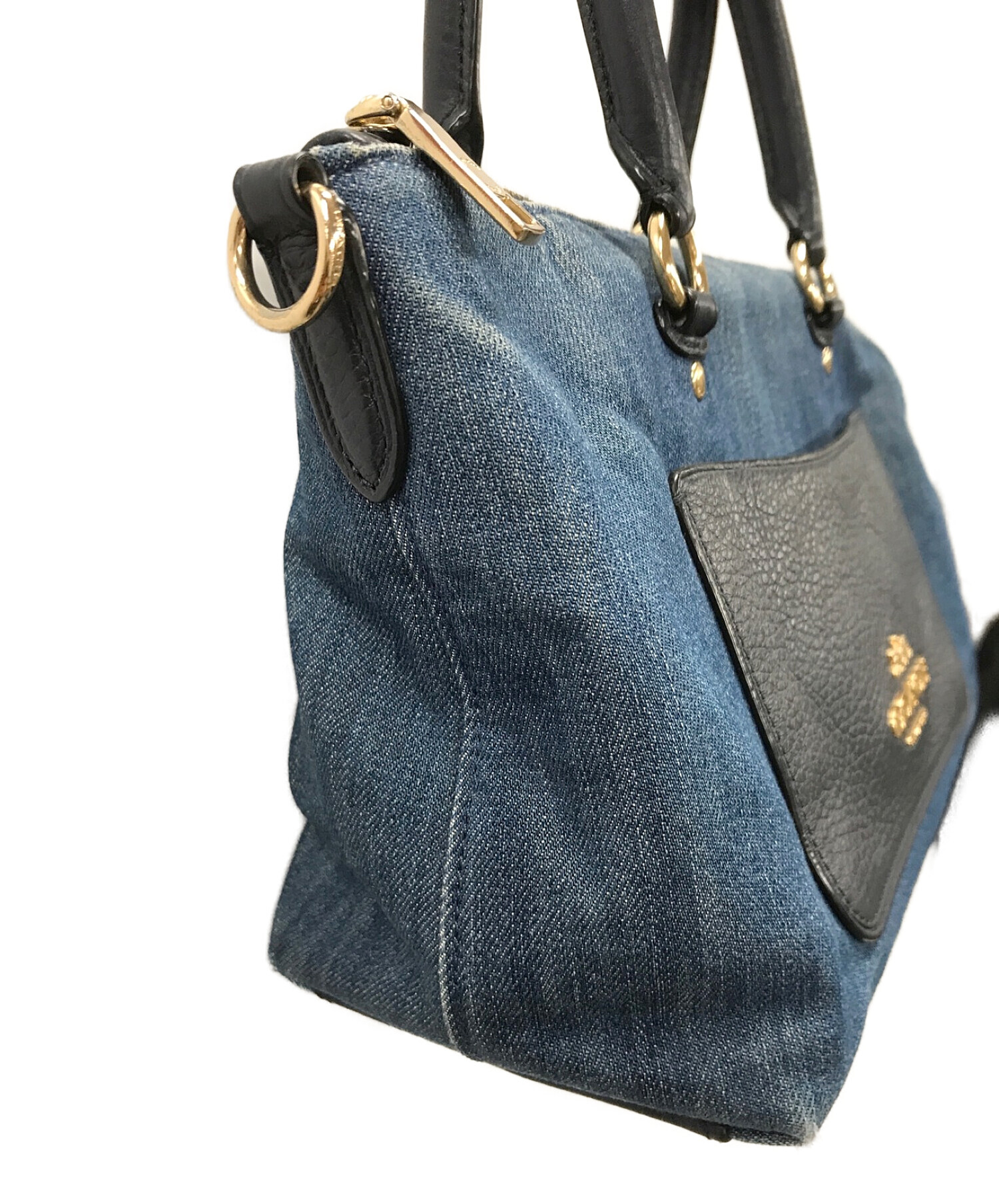 中古・古着通販】COACH (コーチ) デニムバッグ 2WAY ショルダーバッグ
