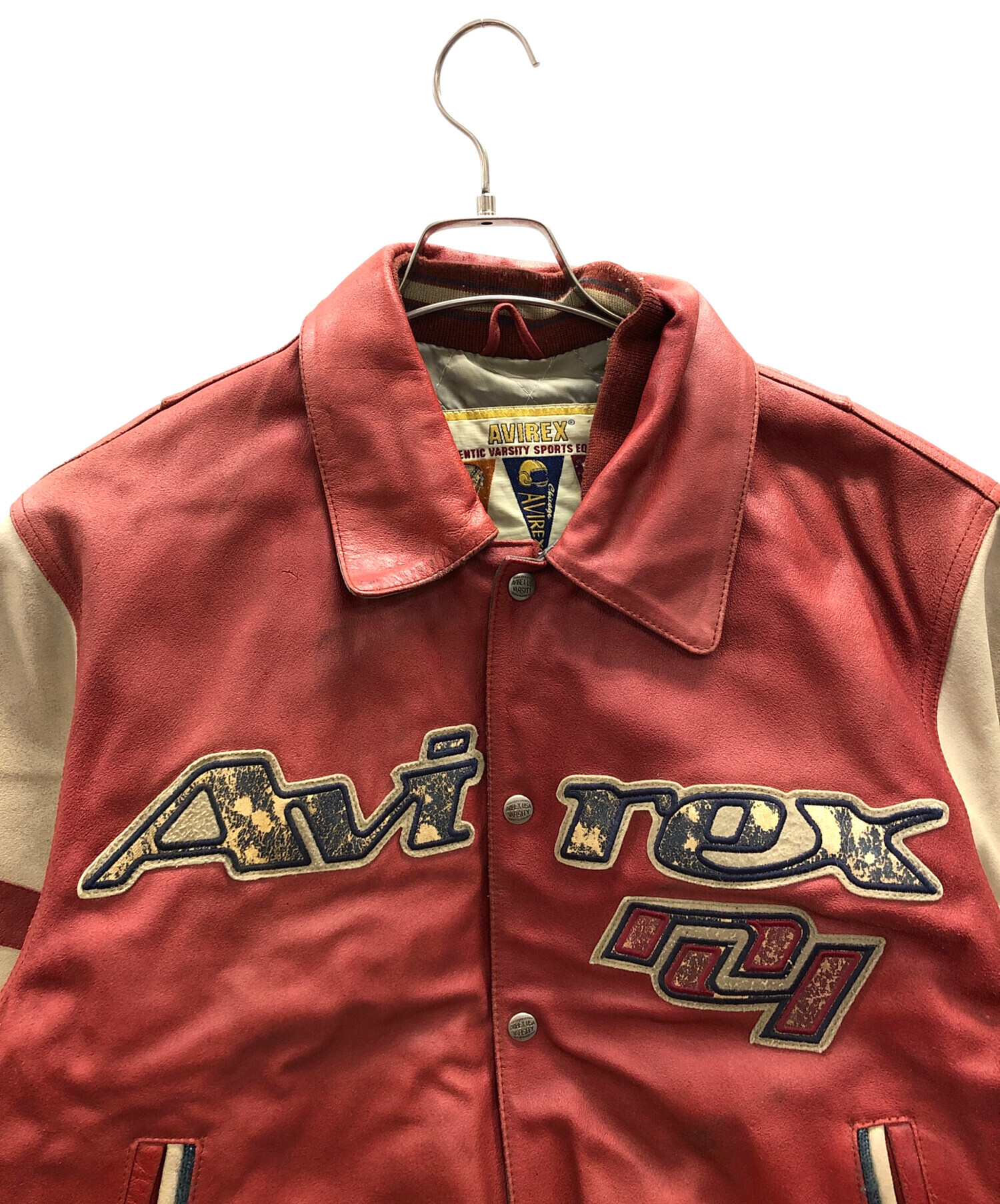 中古・古着通販】AVIREX (アヴィレックス) スタジャン レッド サイズ:M