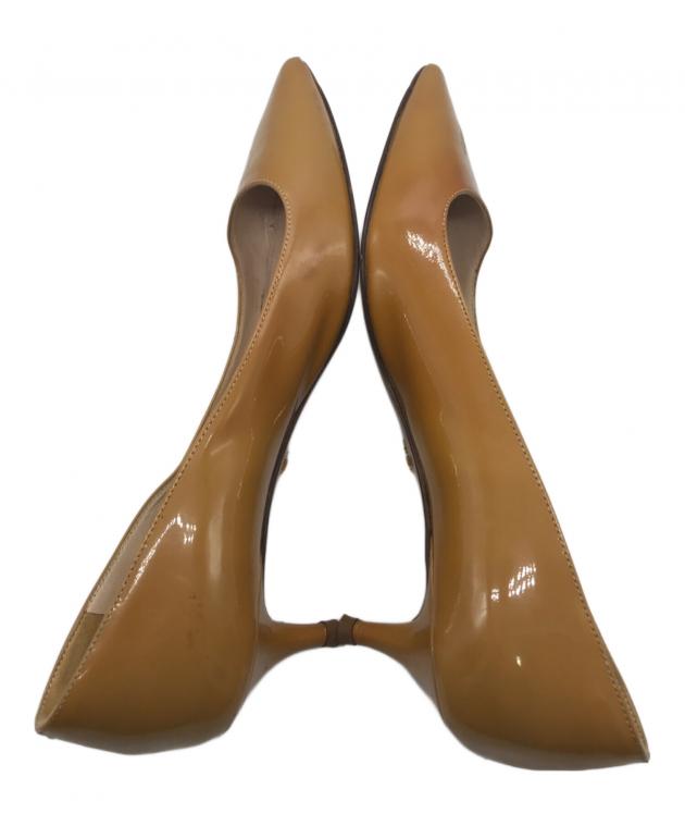 中古・古着通販】PRADA (プラダ) ポインテッドトゥパンプス ベージュ