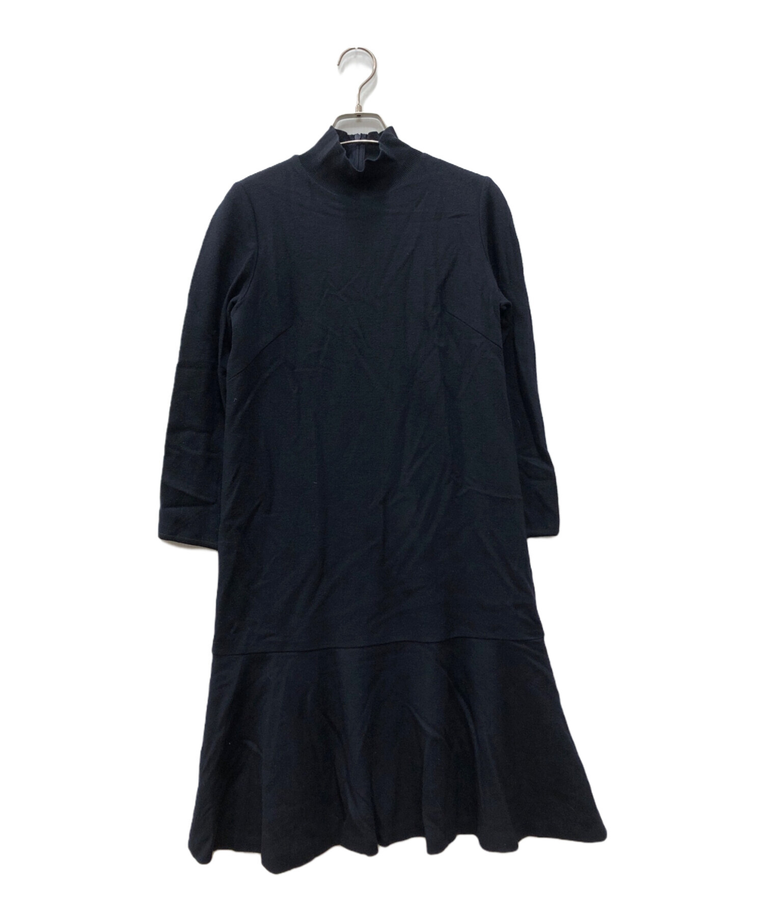 ☆美品☆ANAYI ウールジャージーヘムフレア ワンピース36 ANAYI