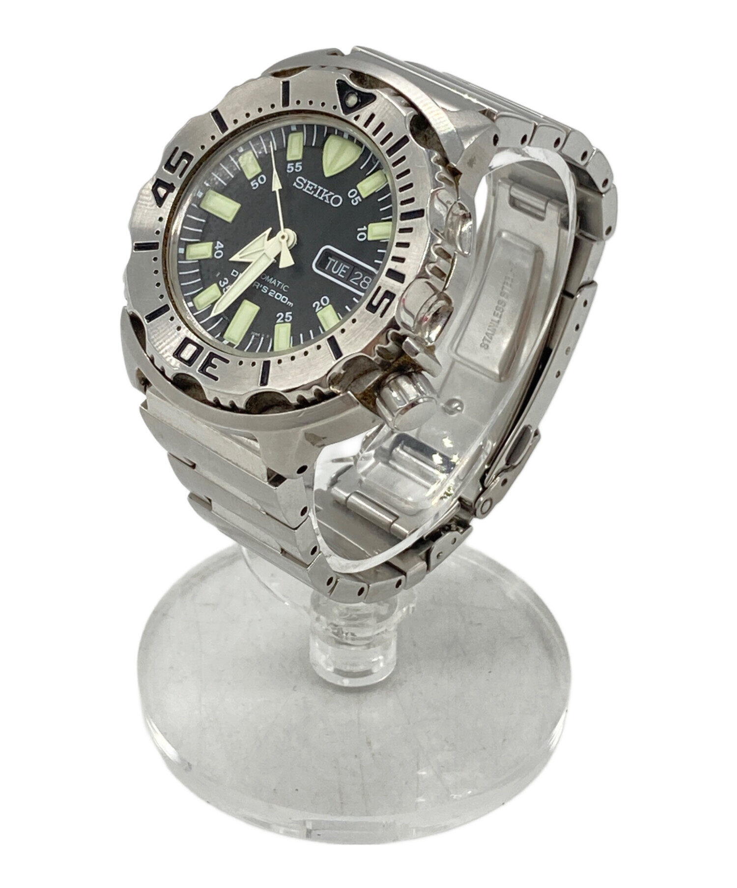 中古・古着通販】SEIKO (セイコー) ダイバーズウォッチ ブラック