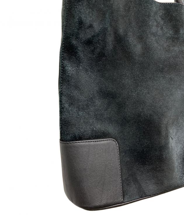 中古・古着通販】LOEWE (ロエベ) スエードハンドバッグ ブラック