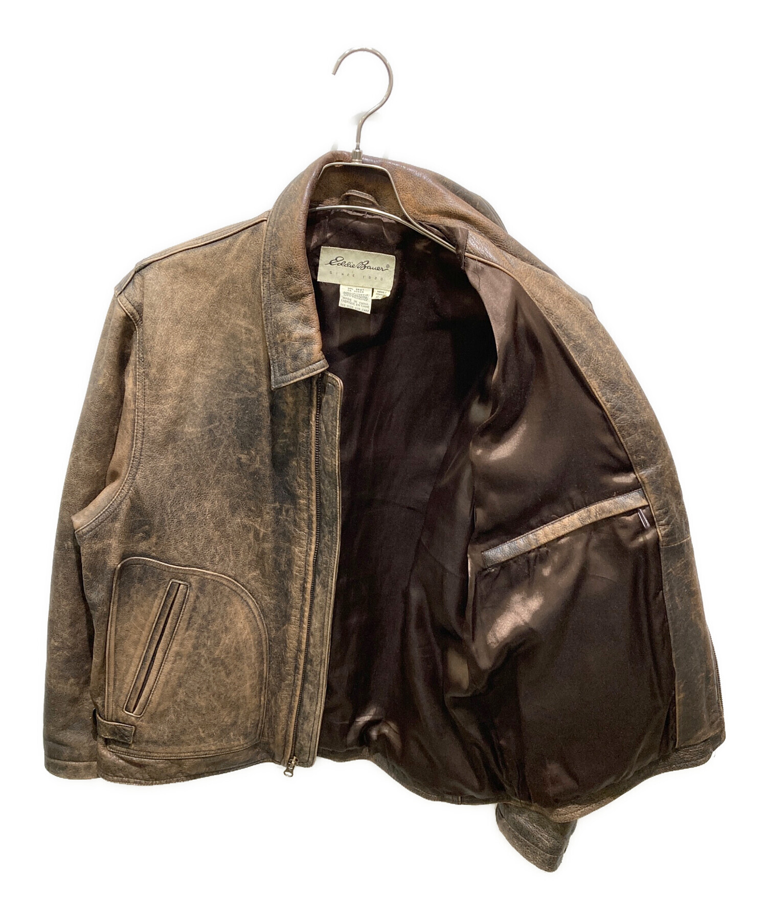 中古・古着通販】Eddie Bauer (エディーバウアー) レザージャケット
