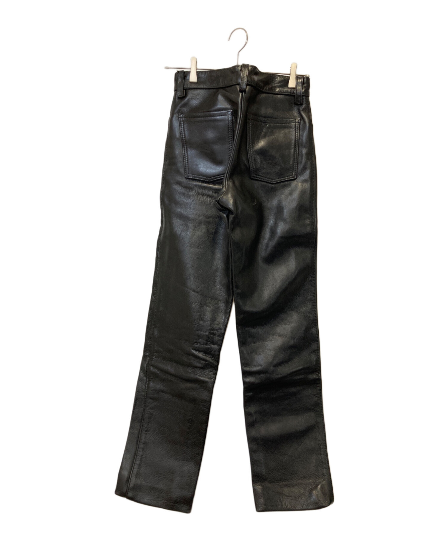 中古・古着通販】VANSON (バンソン) レザーパンツ ブラック サイズ:28