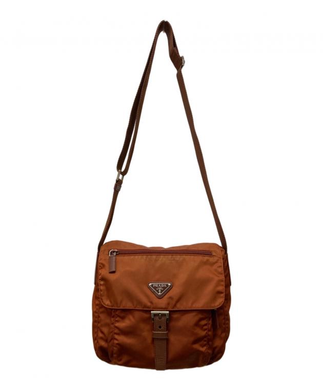 中古・古着通販】PRADA (プラダ) ナイロンショルダーバッグ ブラウン