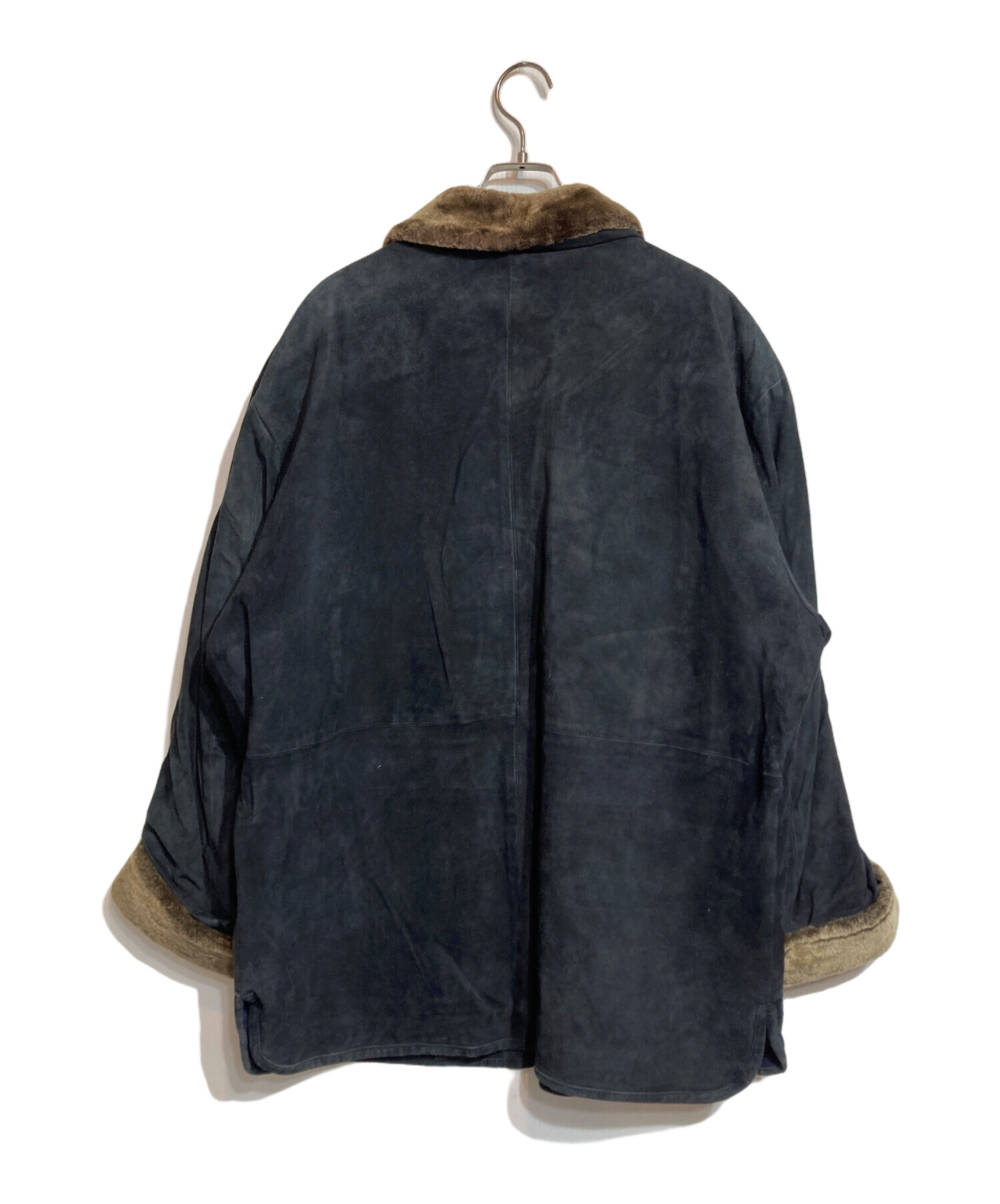 中古・古着通販】PAPAS (パパス) ムートンカラースウェードレザー
