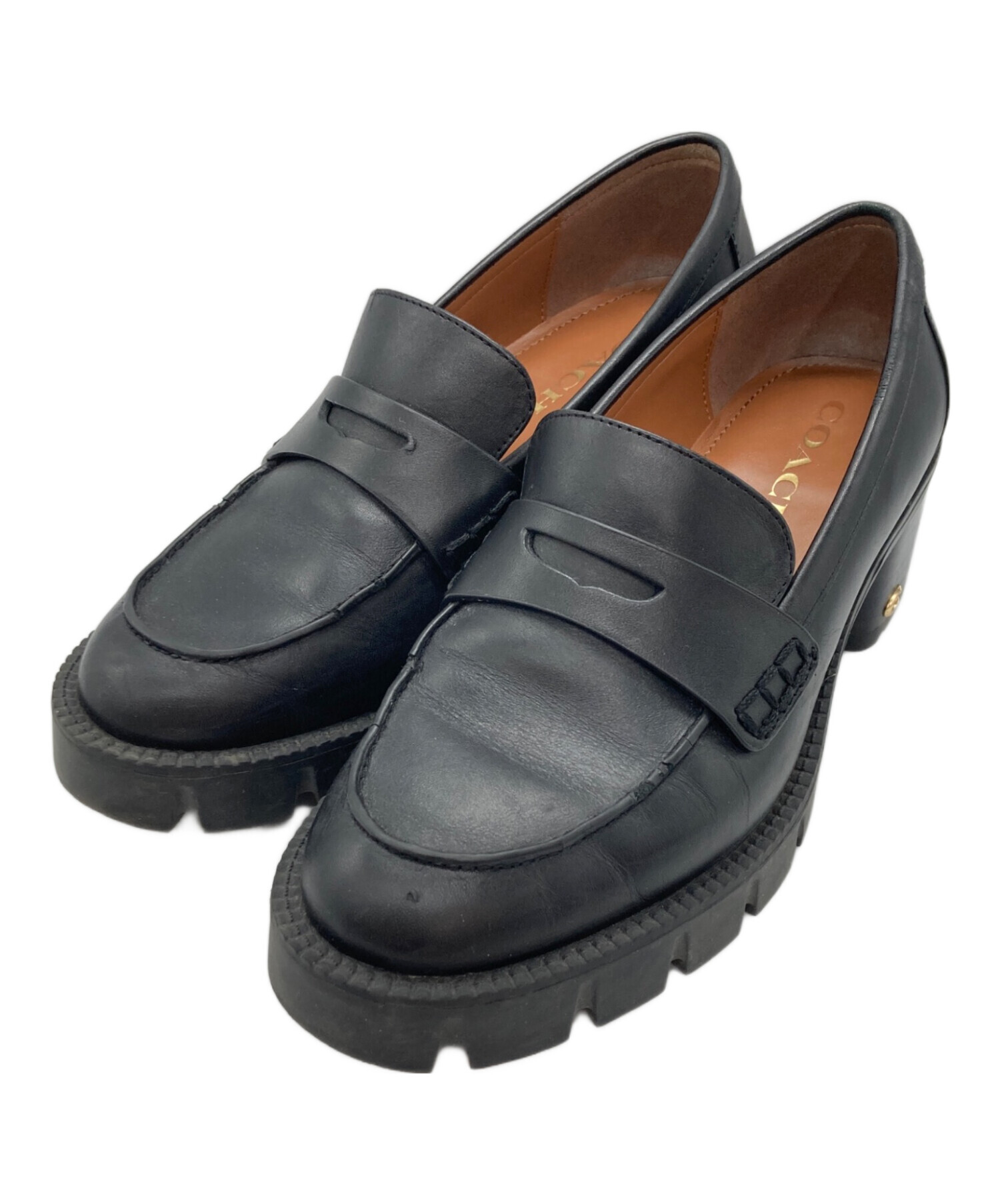 中古・古着通販】COACH (コーチ) ローファー ブラック サイズ:23