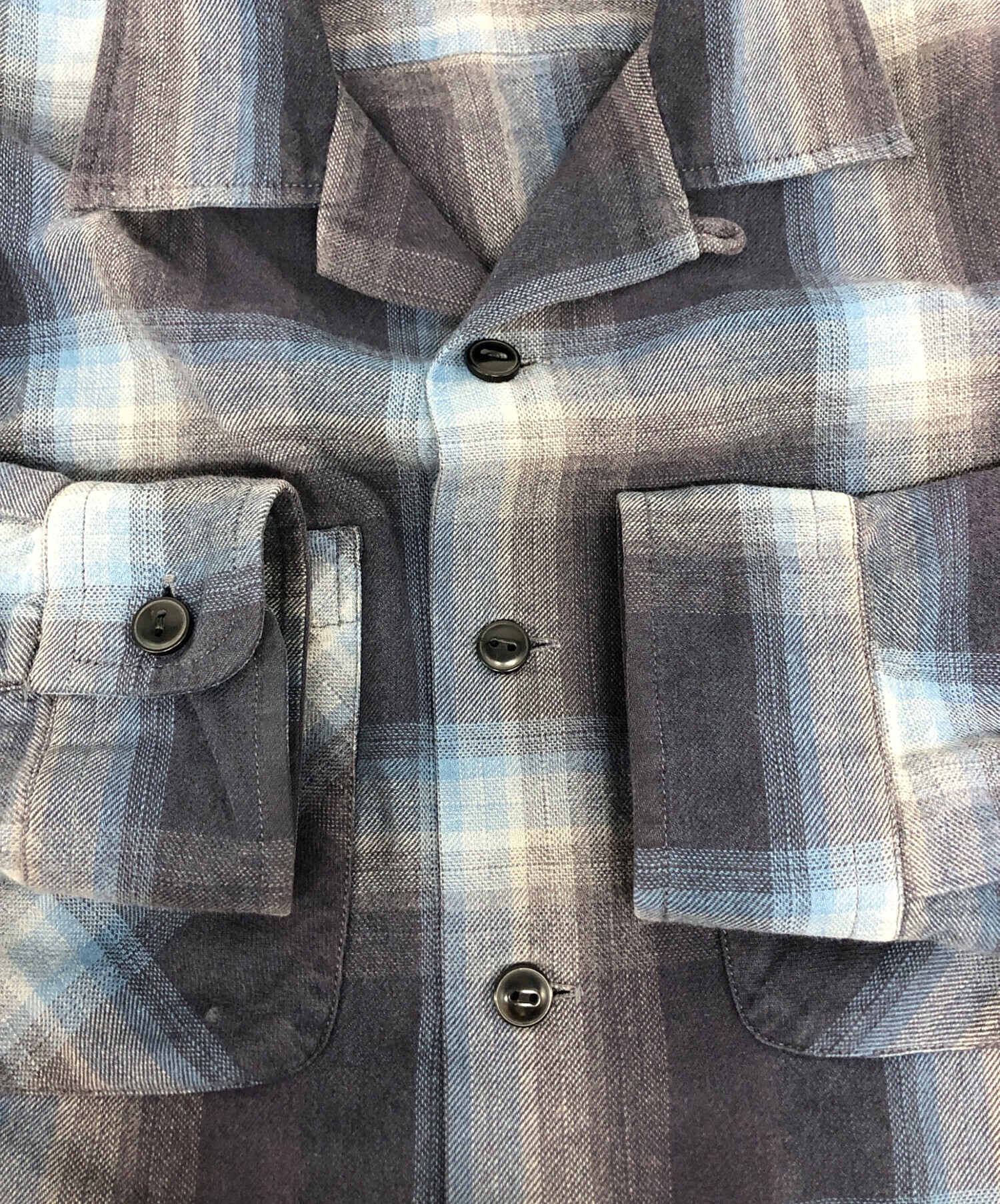 中古・古着通販】RRL (ダブルアールエル) オンブレチェックオープン