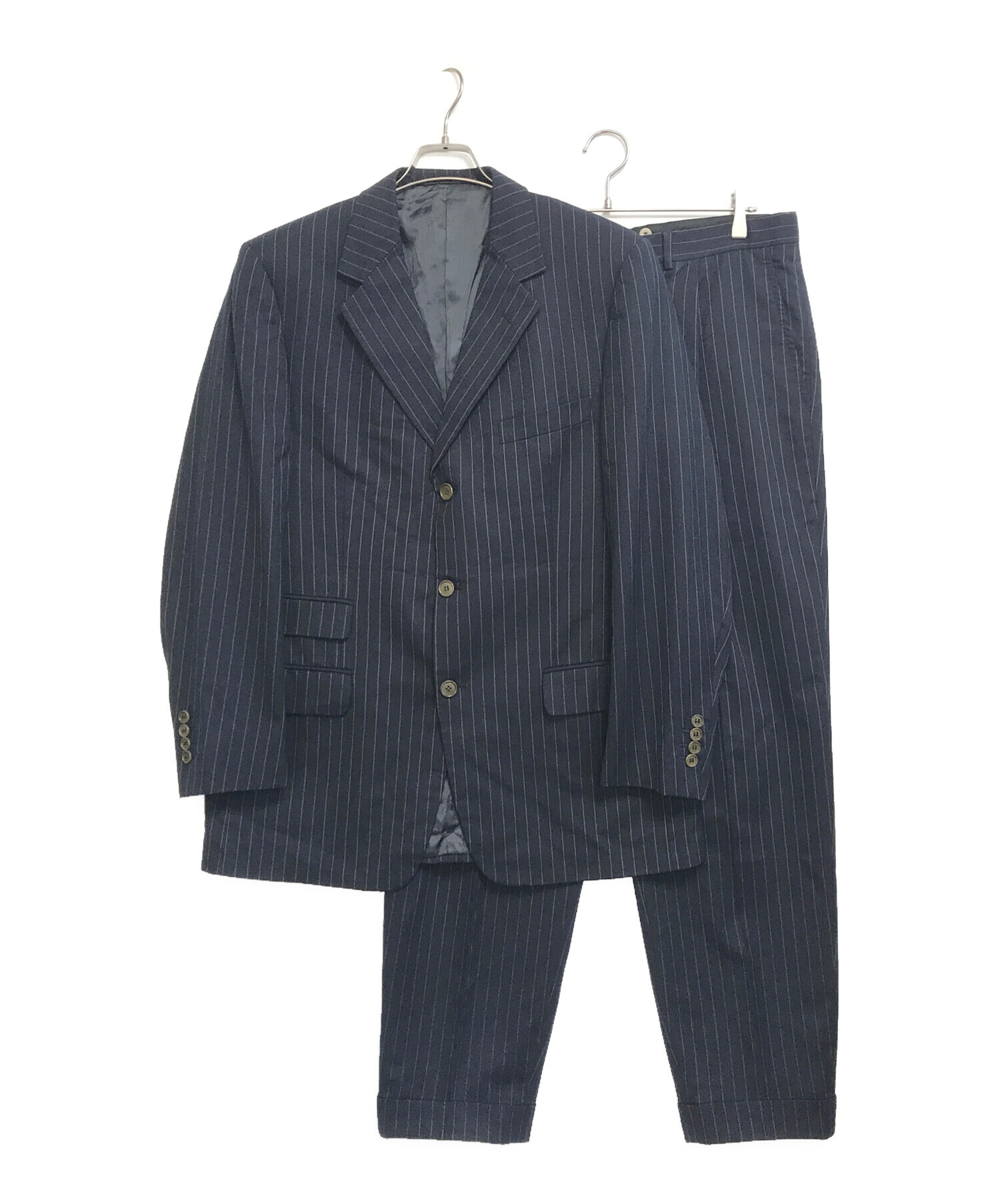 中古・古着通販】GUCCI (グッチ) 3Bテーラードセットアップ ネイビー