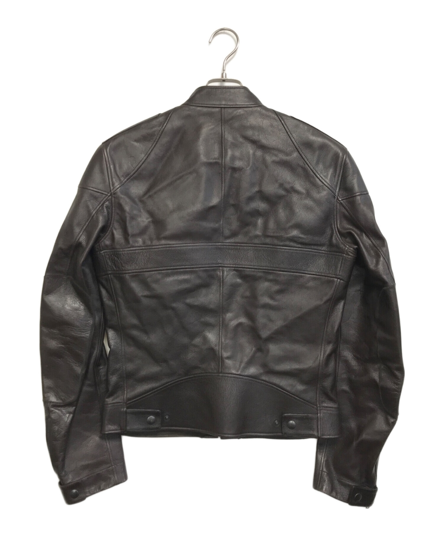 中古・古着通販】GUCCI (グッチ) レザージャケット ブラウン サイズ:44