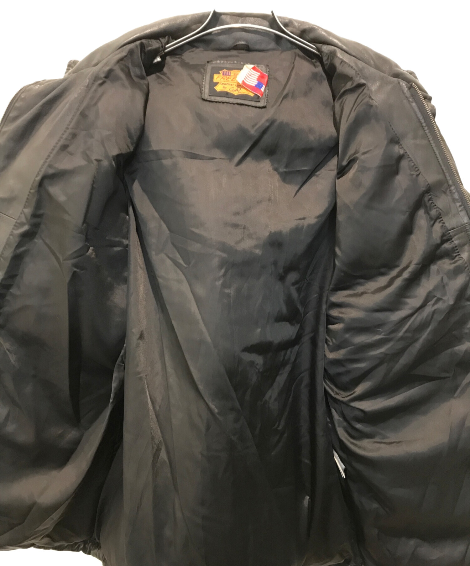 中古・古着通販】freedom (フリーダム) レザーダウンジャケット