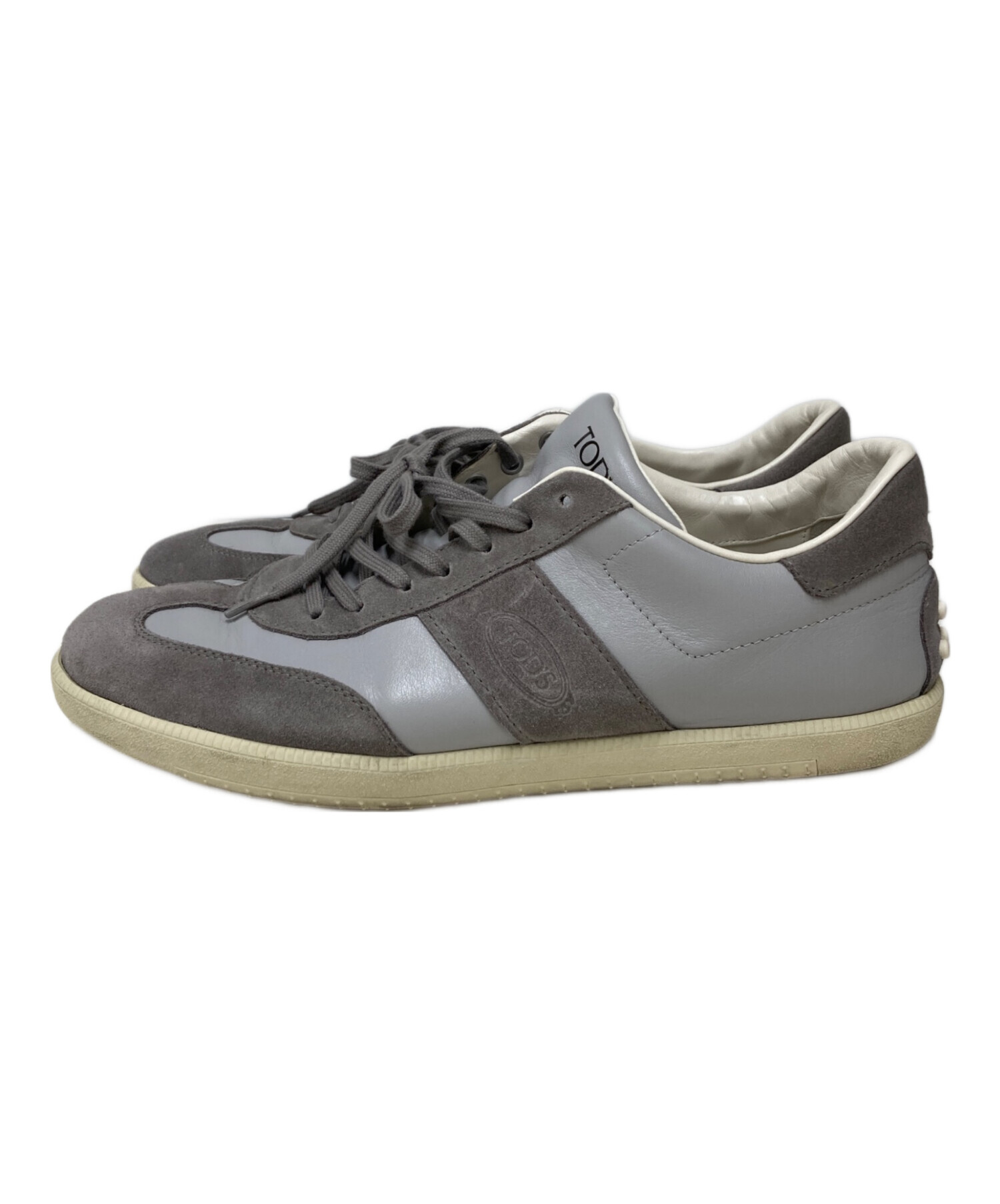 中古・古着通販】TOD'S (トッズ) レザー＆スエード スニーカー グレー