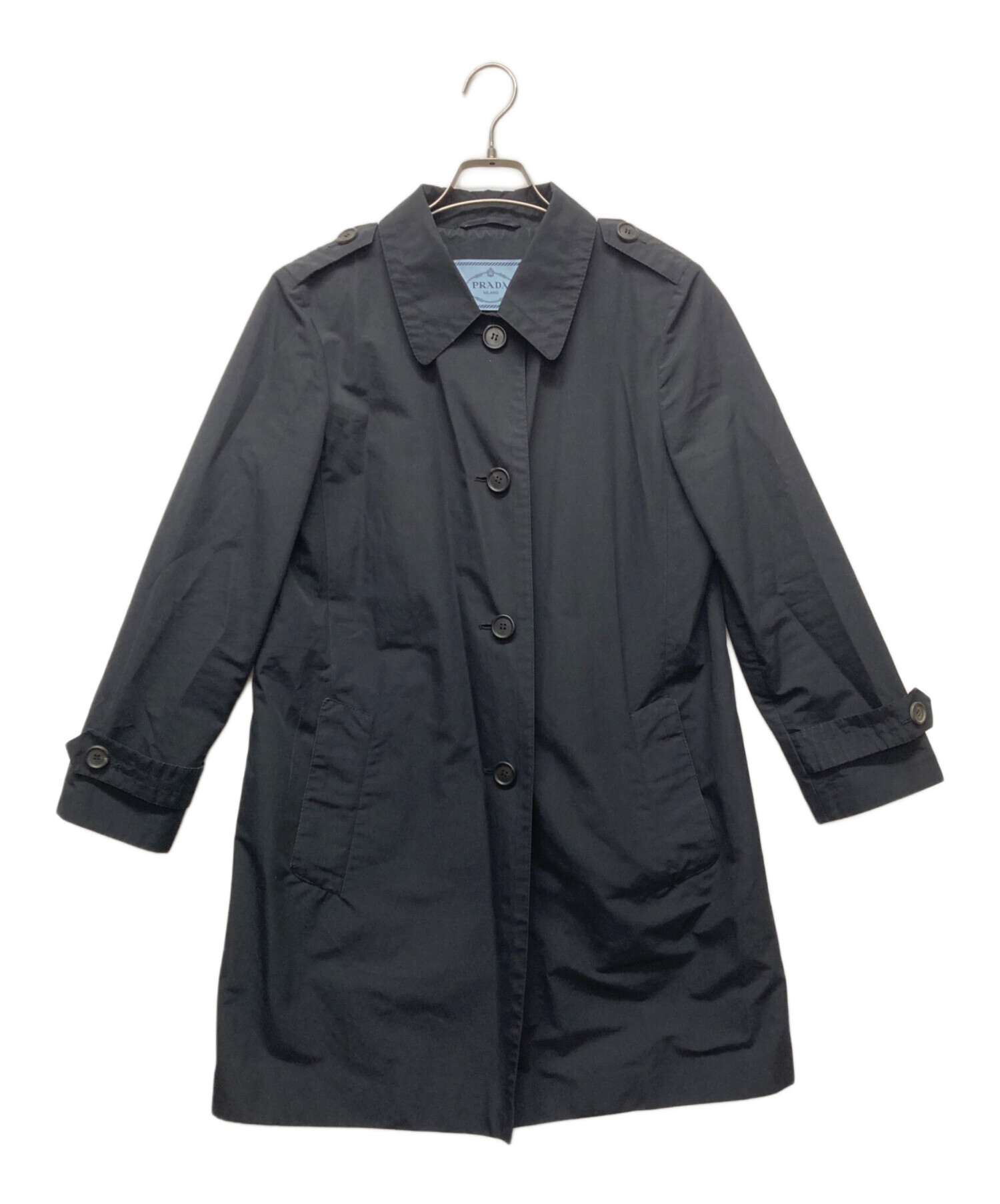 中古・古着通販】PRADA (プラダ) トレンチコート ブラック サイズ:40