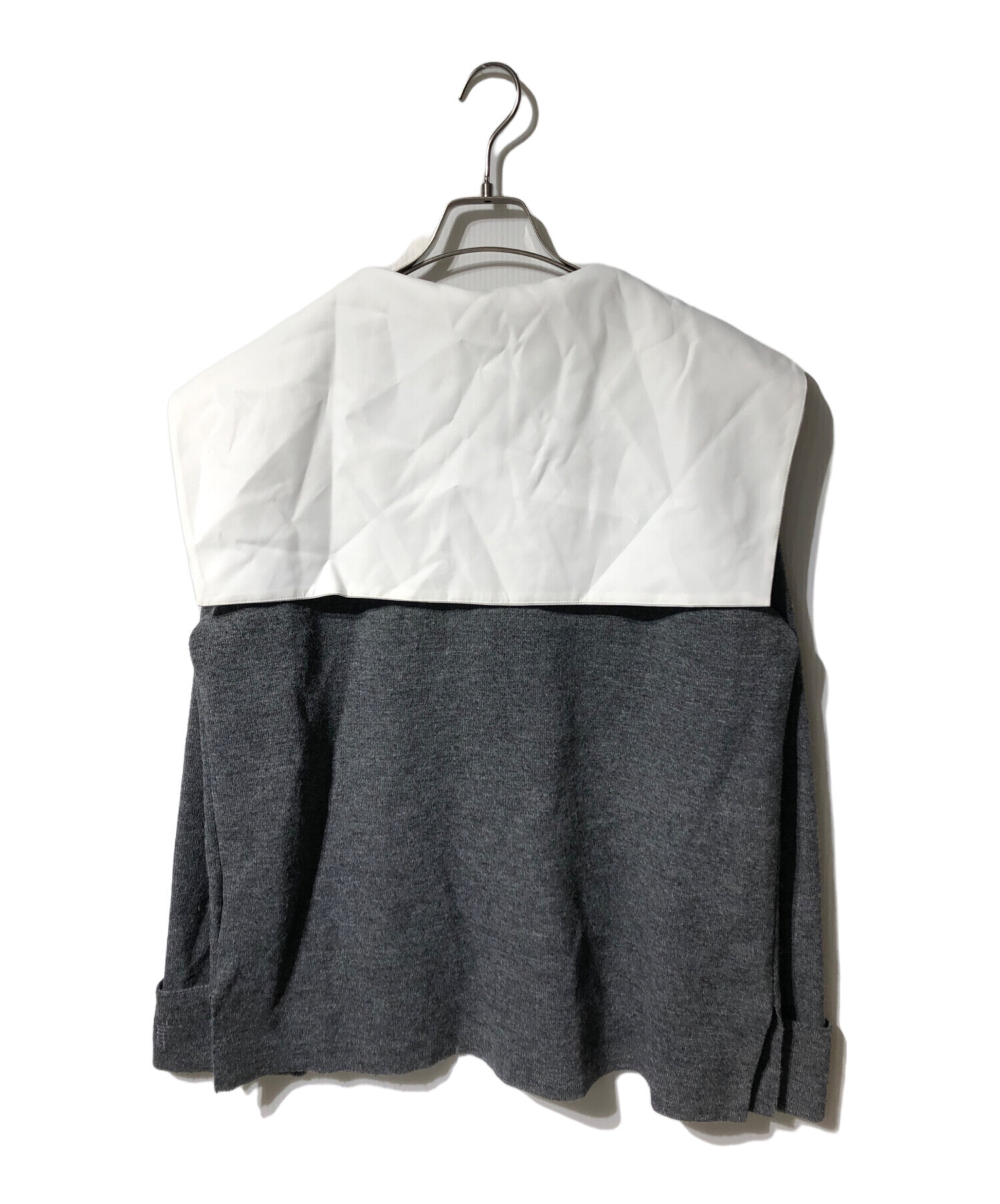 中古・古着通販】Bibiy. (ビビィ) PENELOPE COLLAR KNIT グレー サイズ