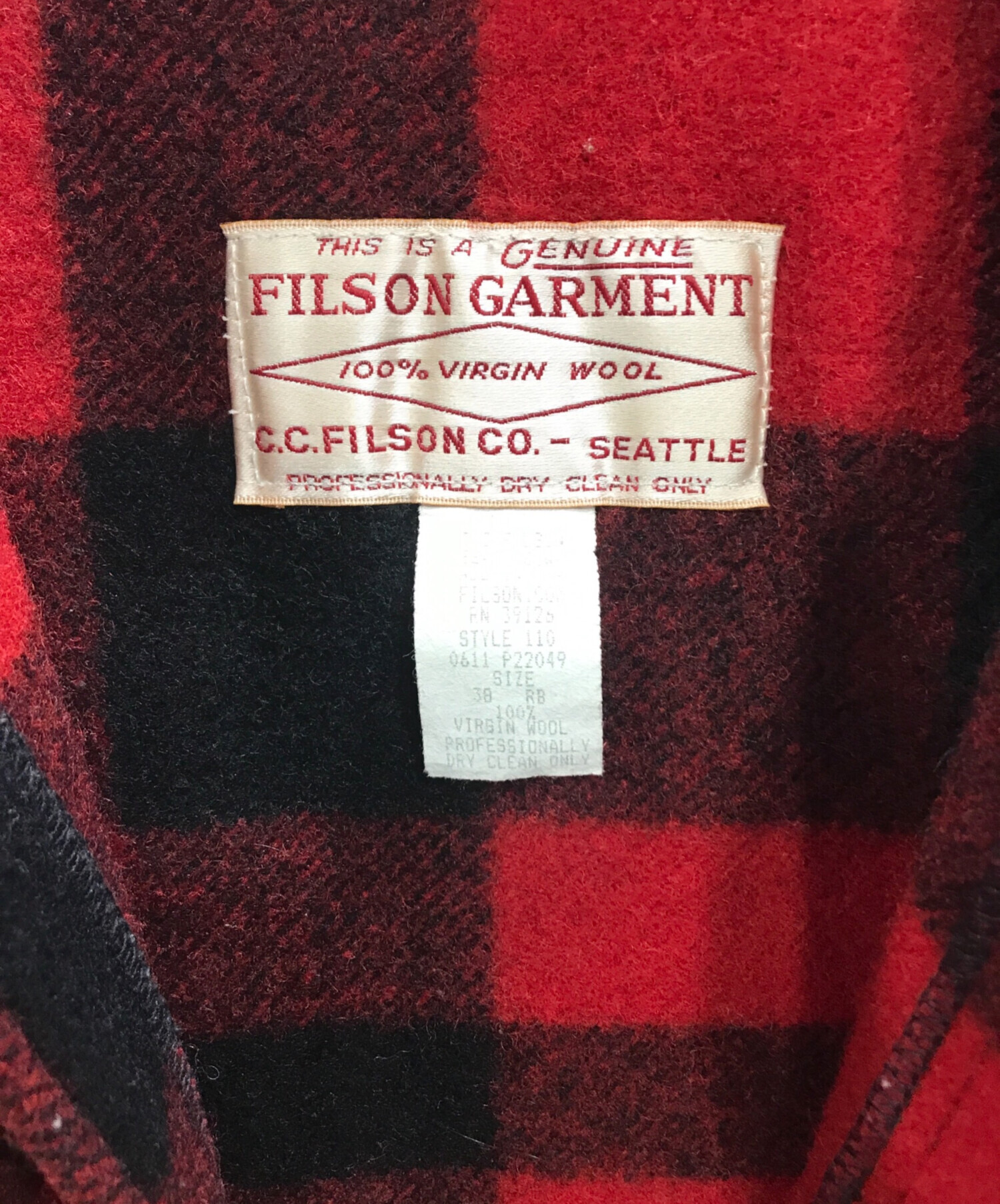 中古・古着通販】FILSON (フィルソン) シングルマッキーノ クルーザー