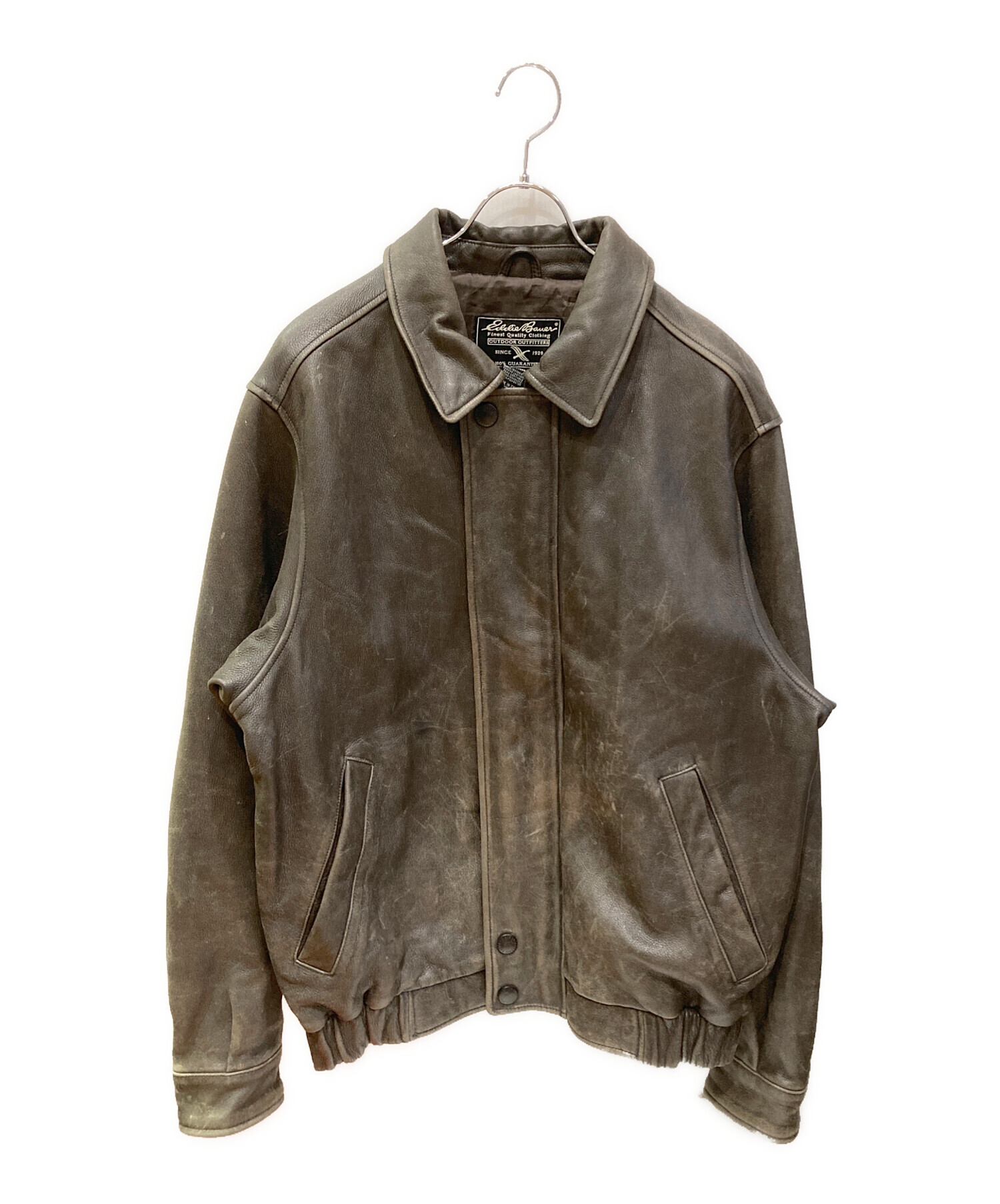 中古・古着通販】Eddie Bauer (エディーバウアー) 古着レザーブルゾン