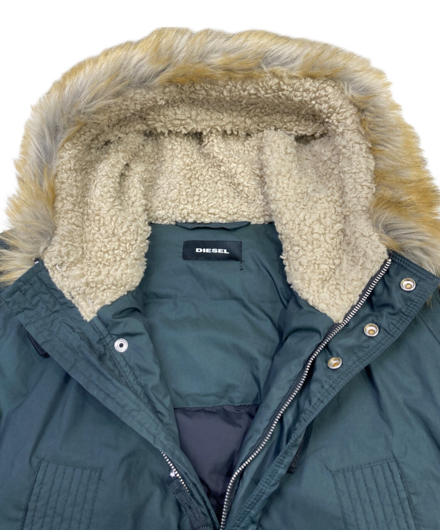 中古・古着通販】DIESEL (ディーゼル) モッズコート グリーン サイズ:M