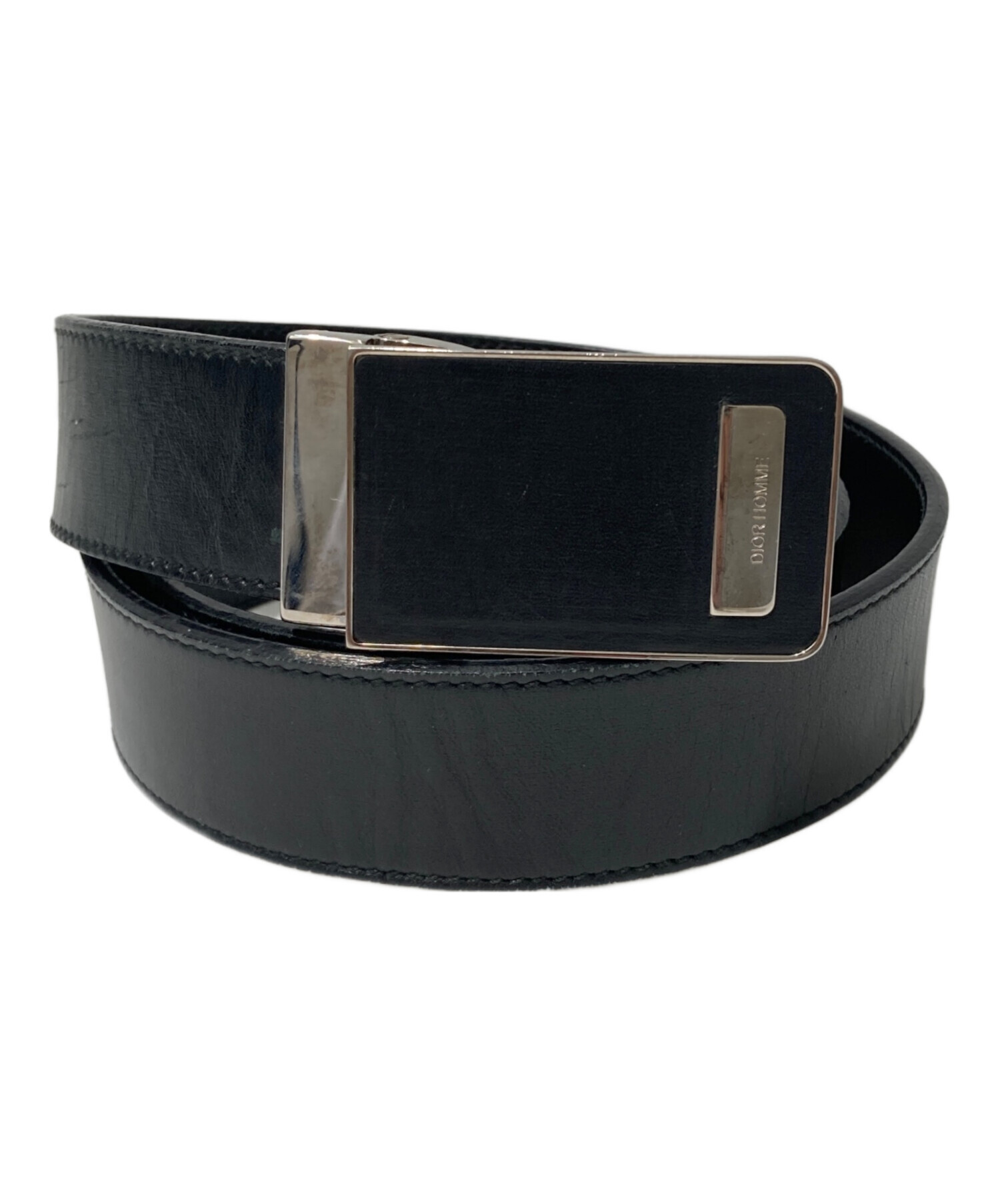 中古・古着通販】DIOR HOMME (ディオール オム) レザーベルト ブラック