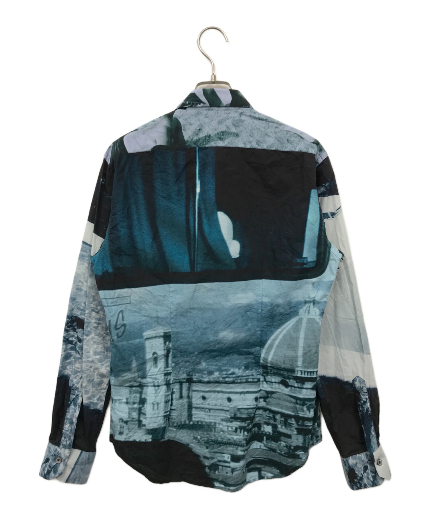 中古・古着通販】PAUL SMITH (ポールスミス) 総柄シャツ ブルー サイズ