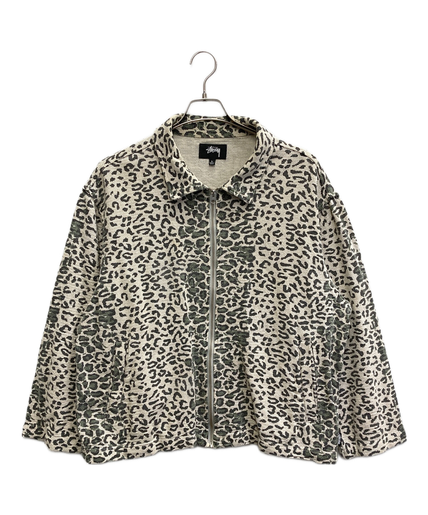 中古・古着通販】stussy (ステューシー) LEOPARD MESH ZIP JACKET