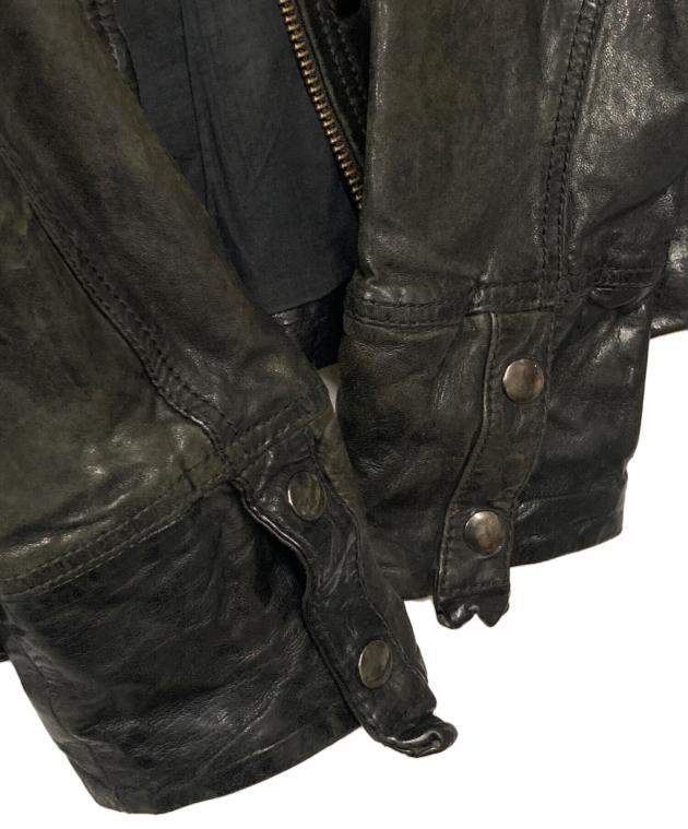 中古・古着通販】DIESEL (ディーゼル) ラムレザーライダースジャケット