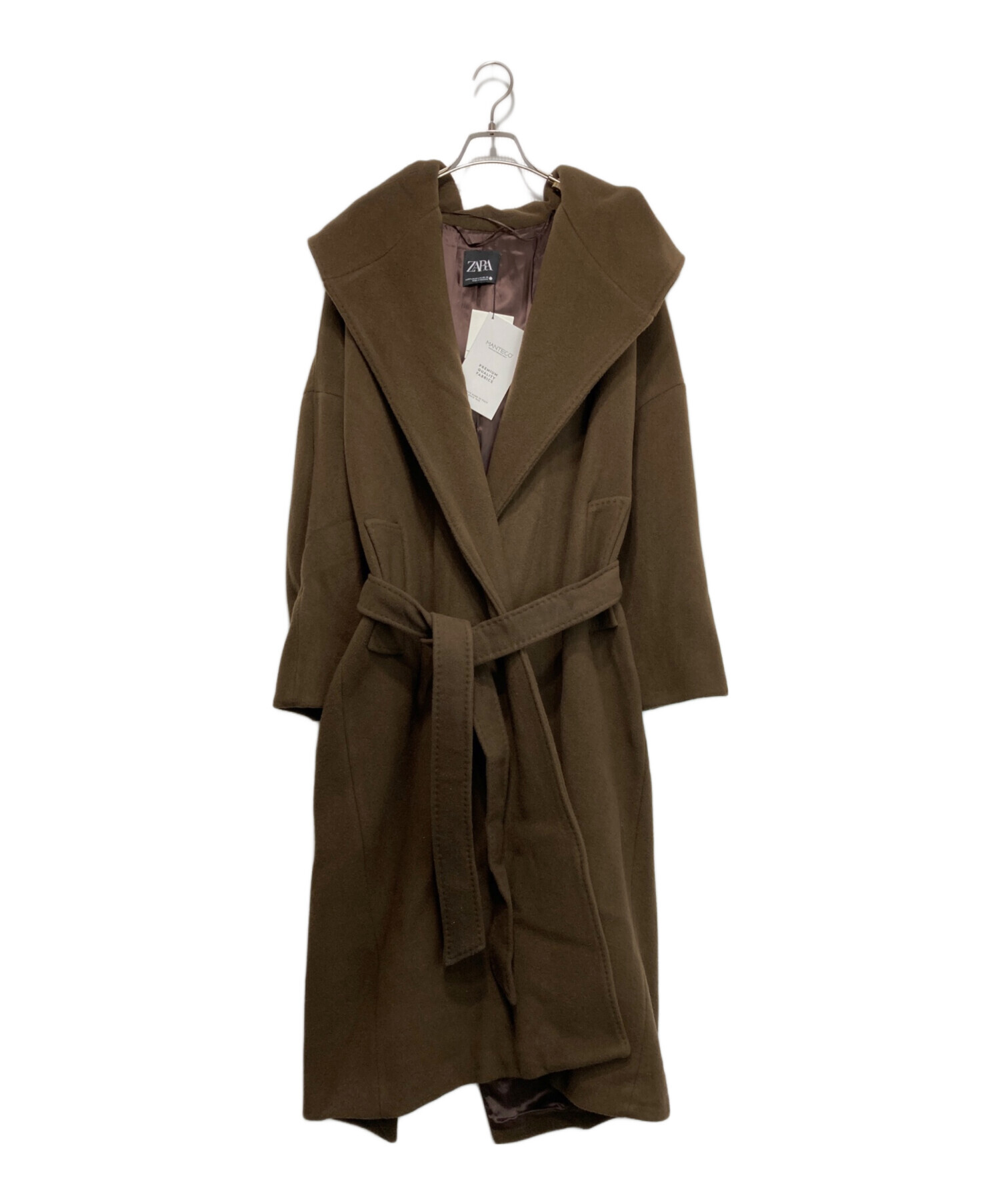 中古・古着通販】ZARA (ザラ) MANTECOウールコート ブラウン サイズ:M